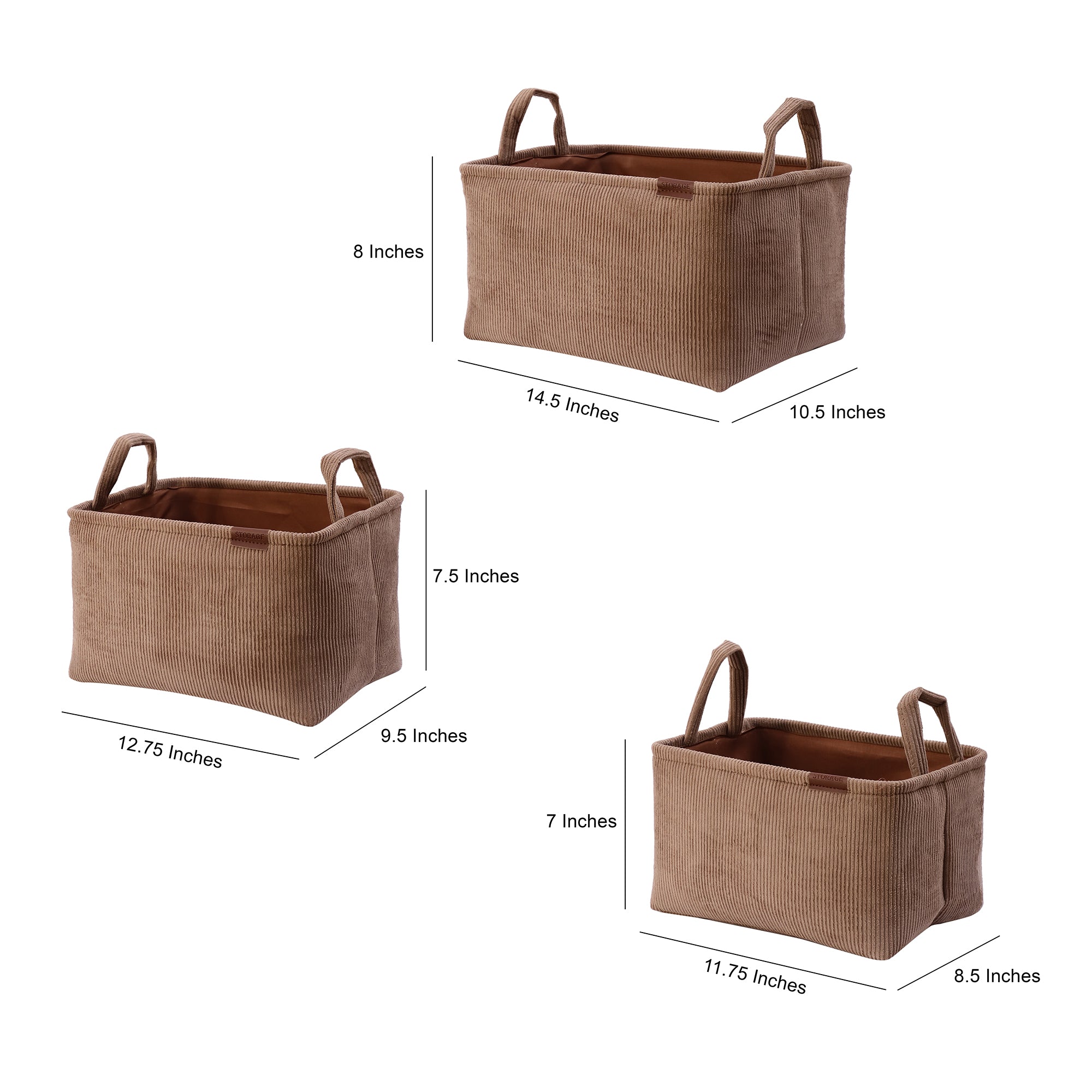 Corduroy Haven Organisers (Set of 3)