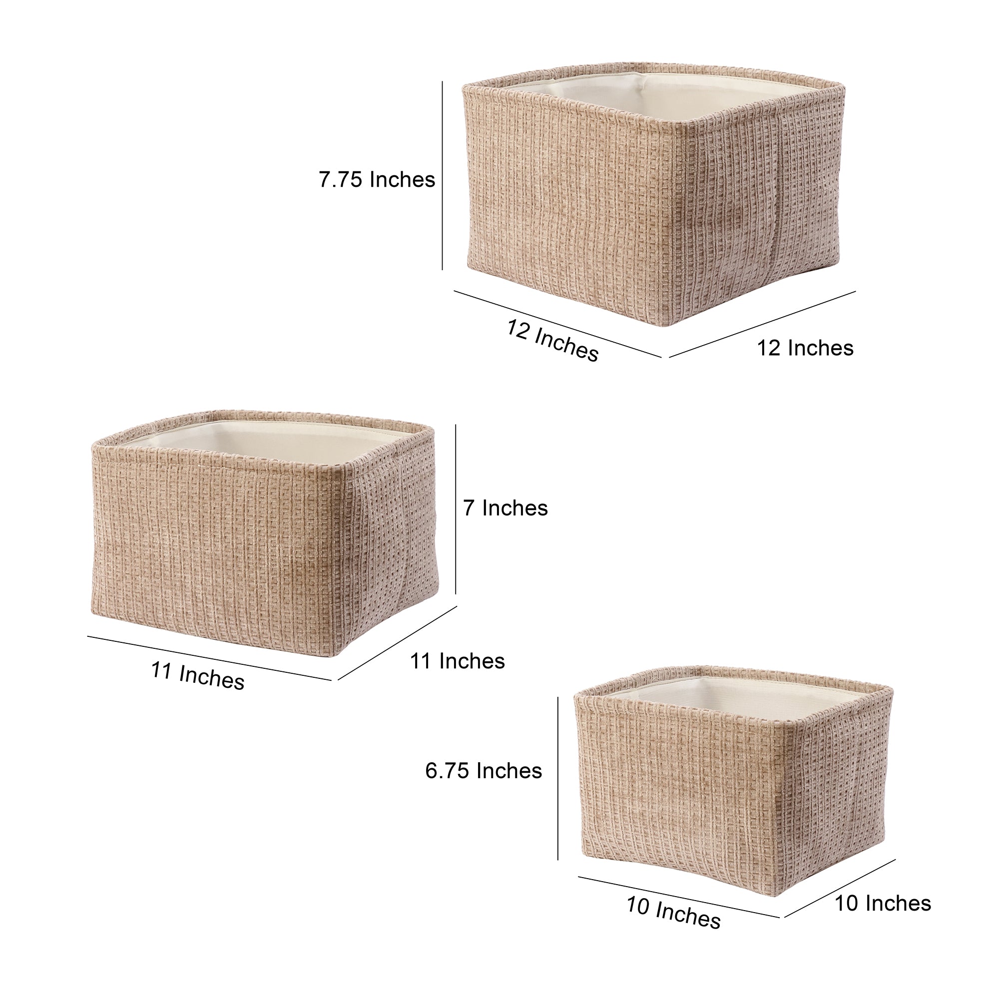 Suede Haven Organisers (Set of 3)