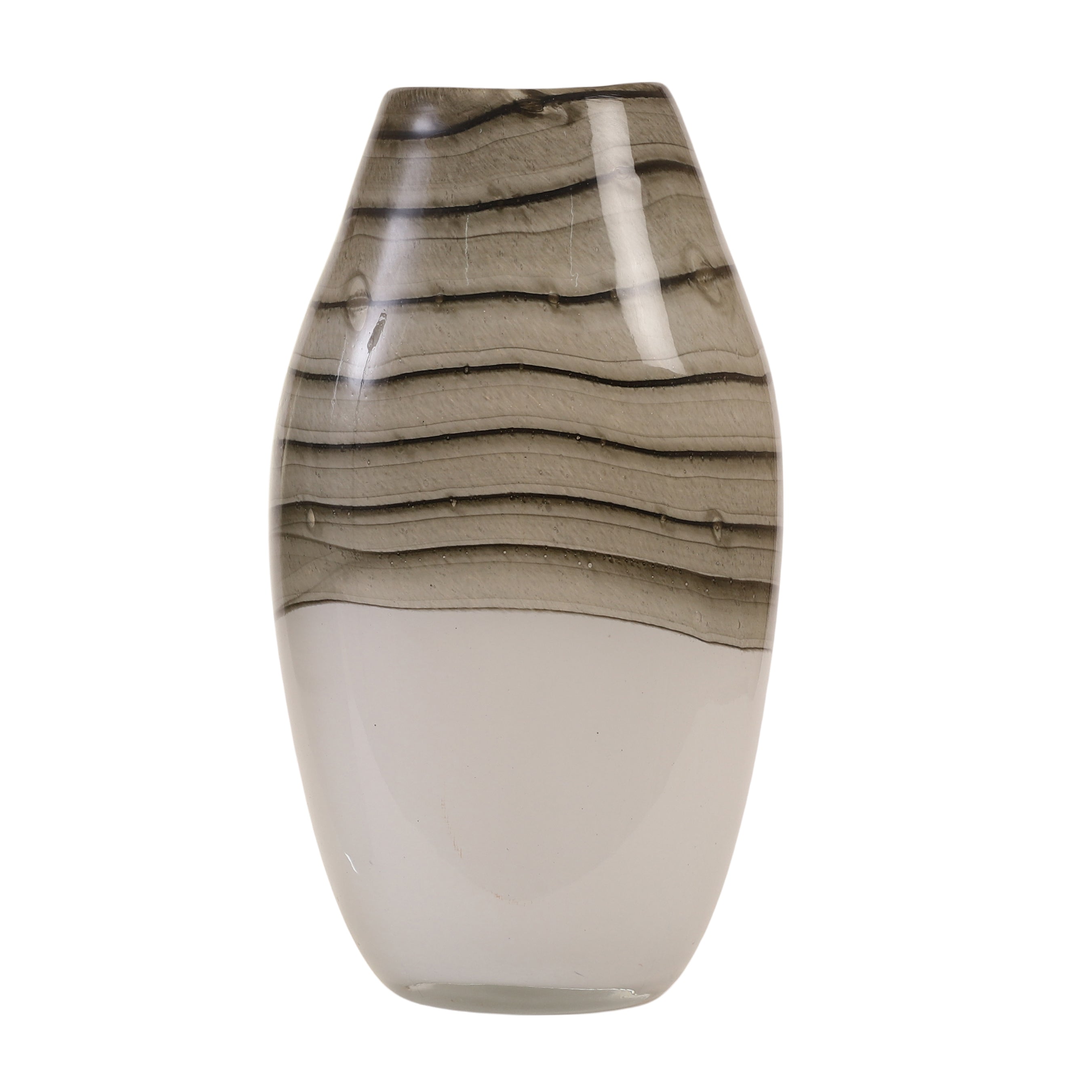 Horizontal Stripe Ombre Glass Vase (Single)