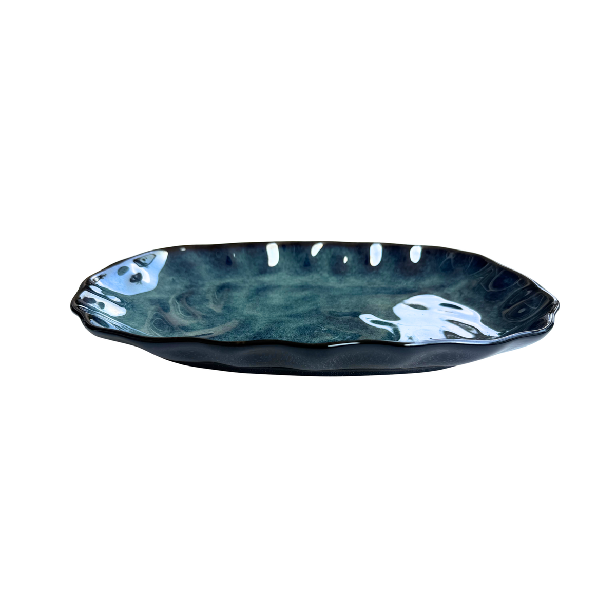 Ocean Pebble Ceramic Oval Platter