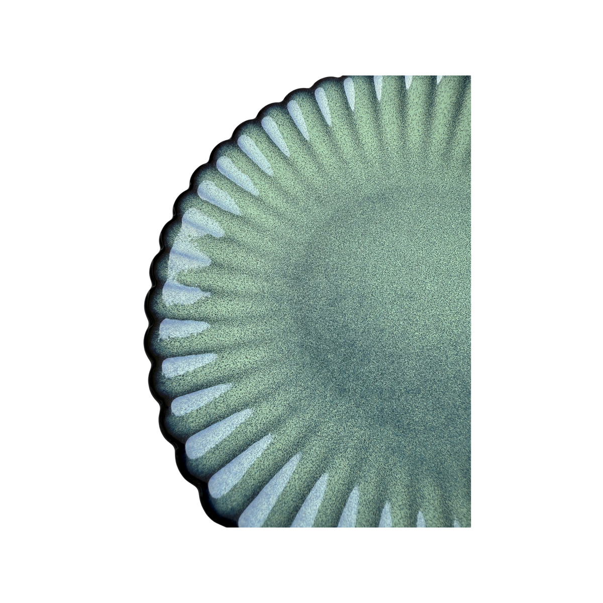 Jade Lagoon Scalloped Dinner Plate