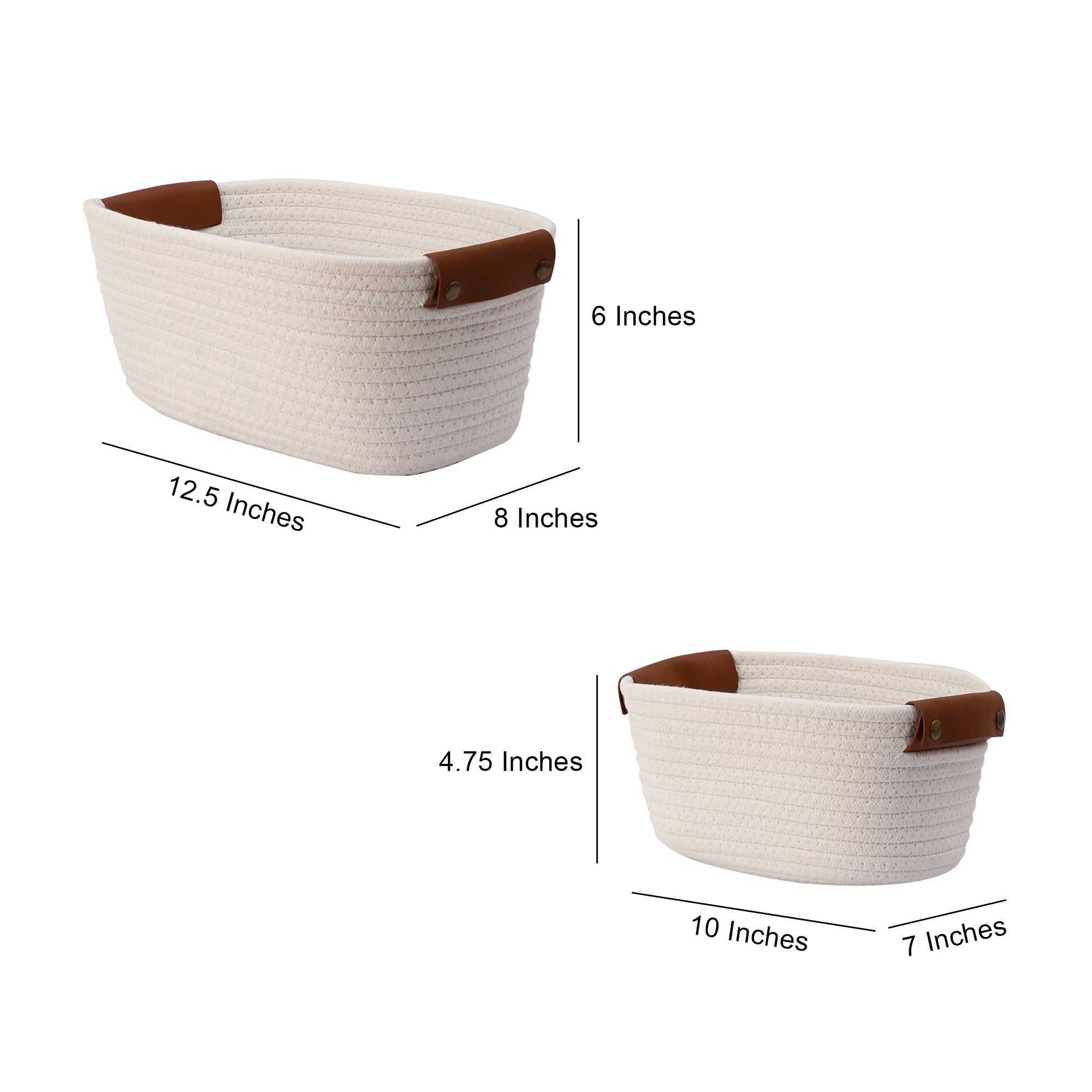 LoftWeave Storage Organizers - White (Set of 2)