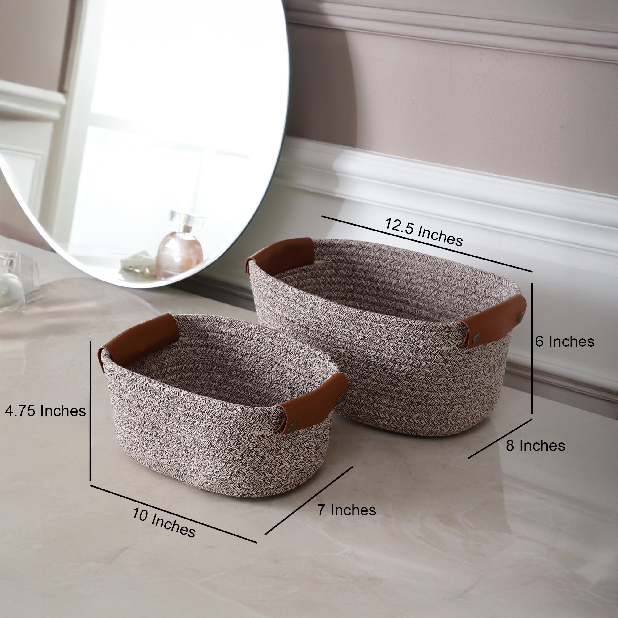 LoftWeave Storage Organizers - Grey (Set of 2)