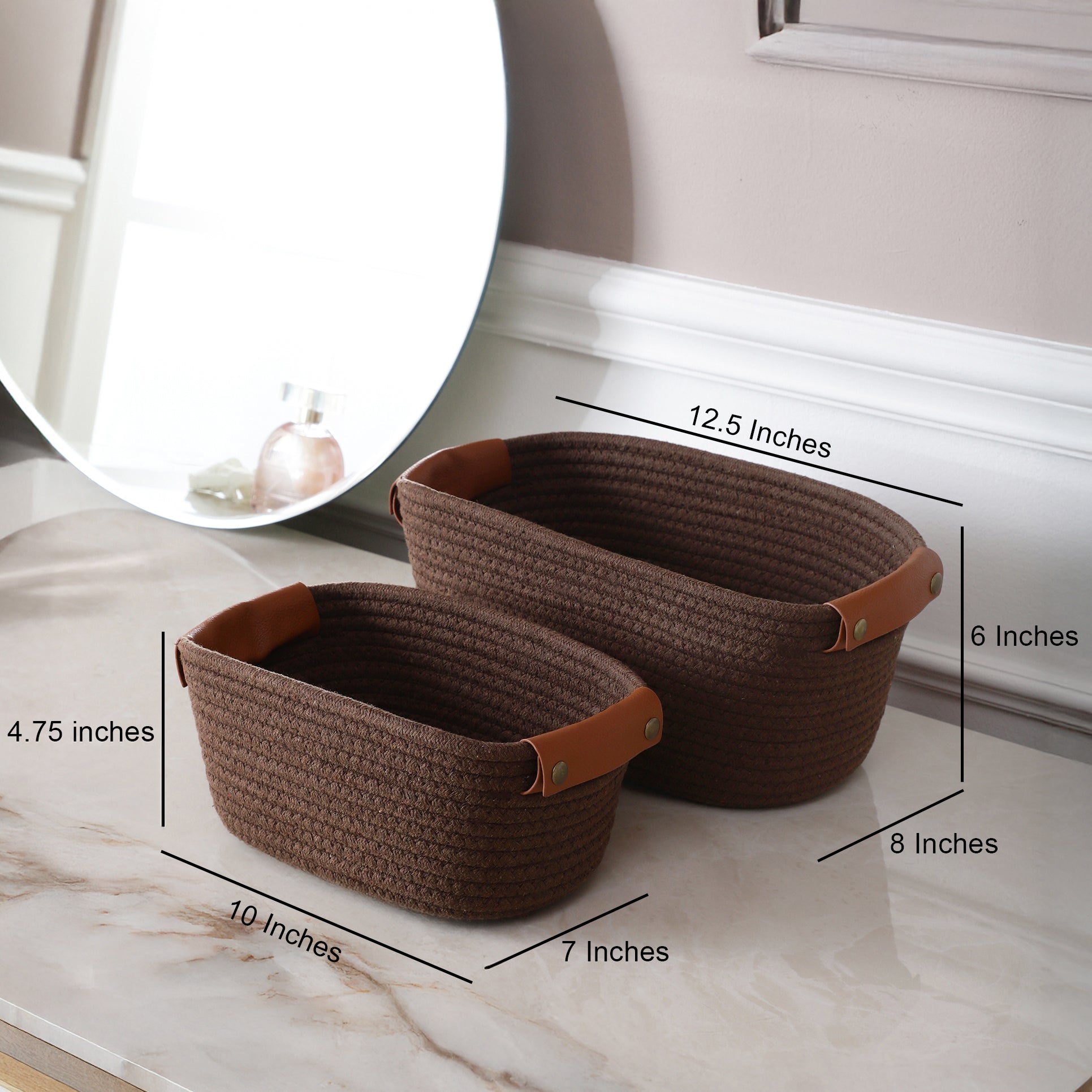 LoftWeave Storage Organizers - Brown (Set of 2)