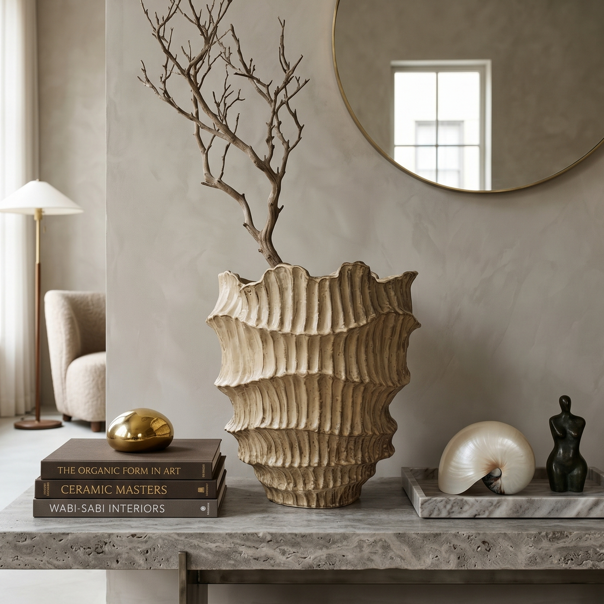 Amber Cascade Tiered Vase
