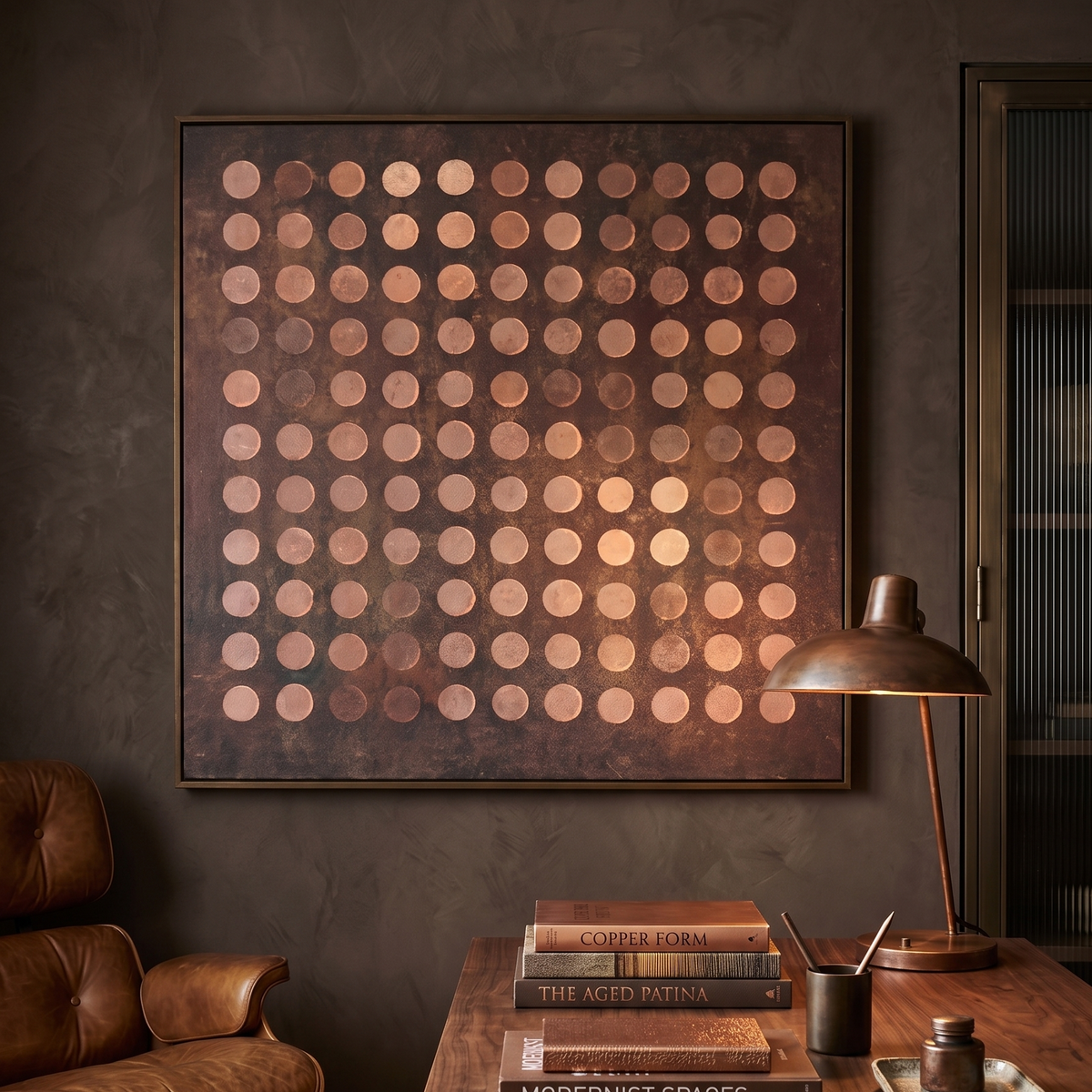 Copper Constellation Textured Canvas