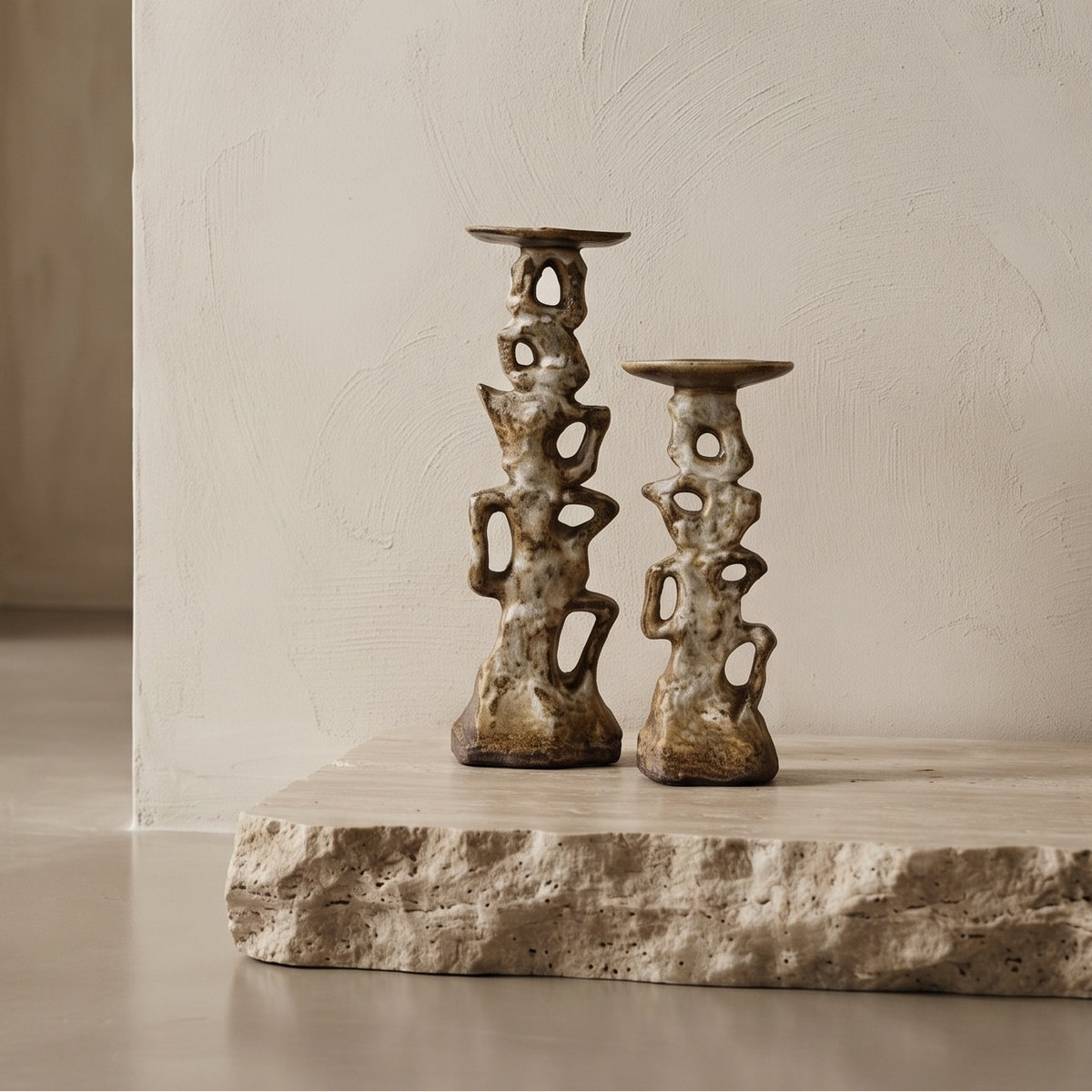 Coral Pillar Candle Stand