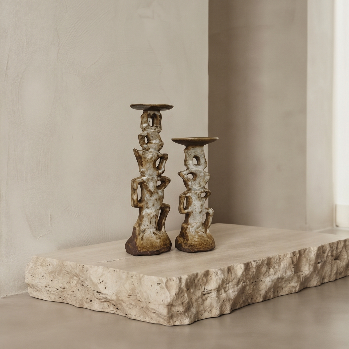 Coral Pillar Candle Stand