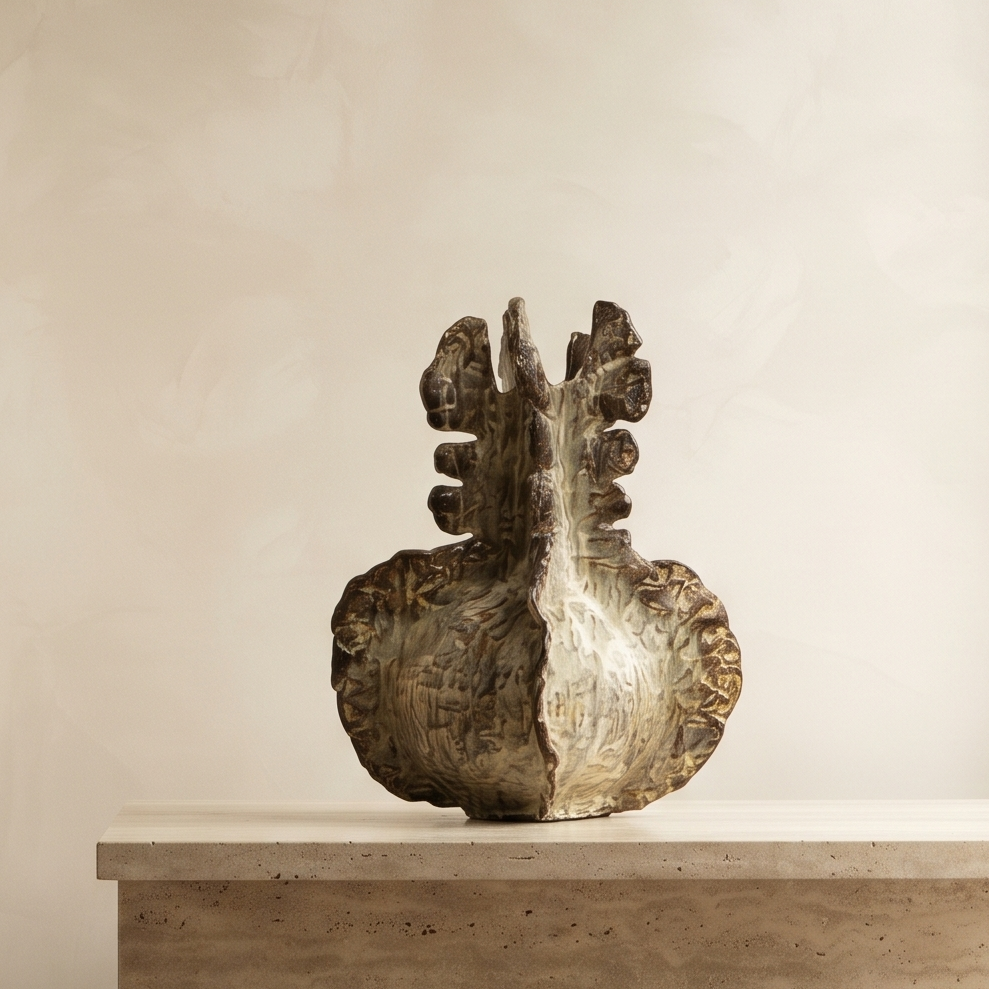 Coral Relic Sculpted Vase