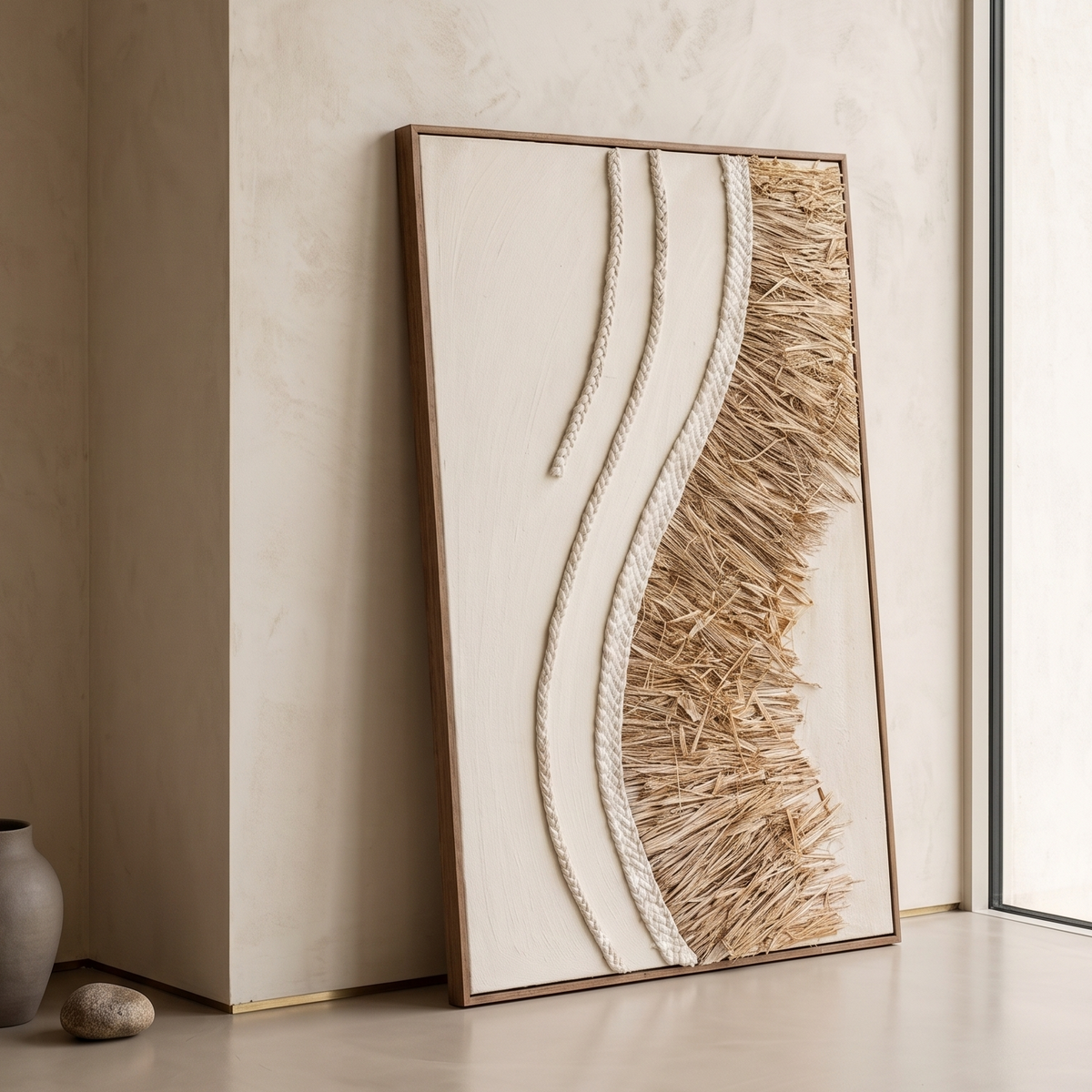 Dune Ripple Straw Canvas Art