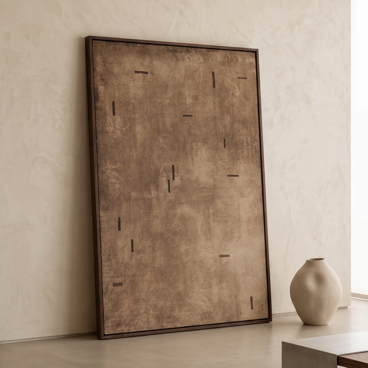Earthen Whisper Textured Art on Linen