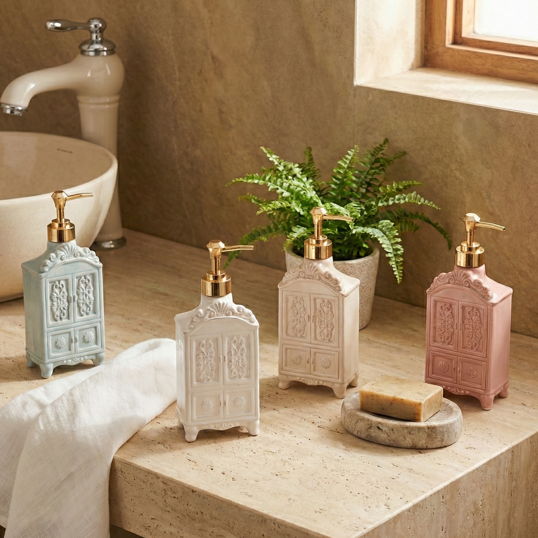 Victorian Wardrobe Shaped Soap Dispenser (Single)