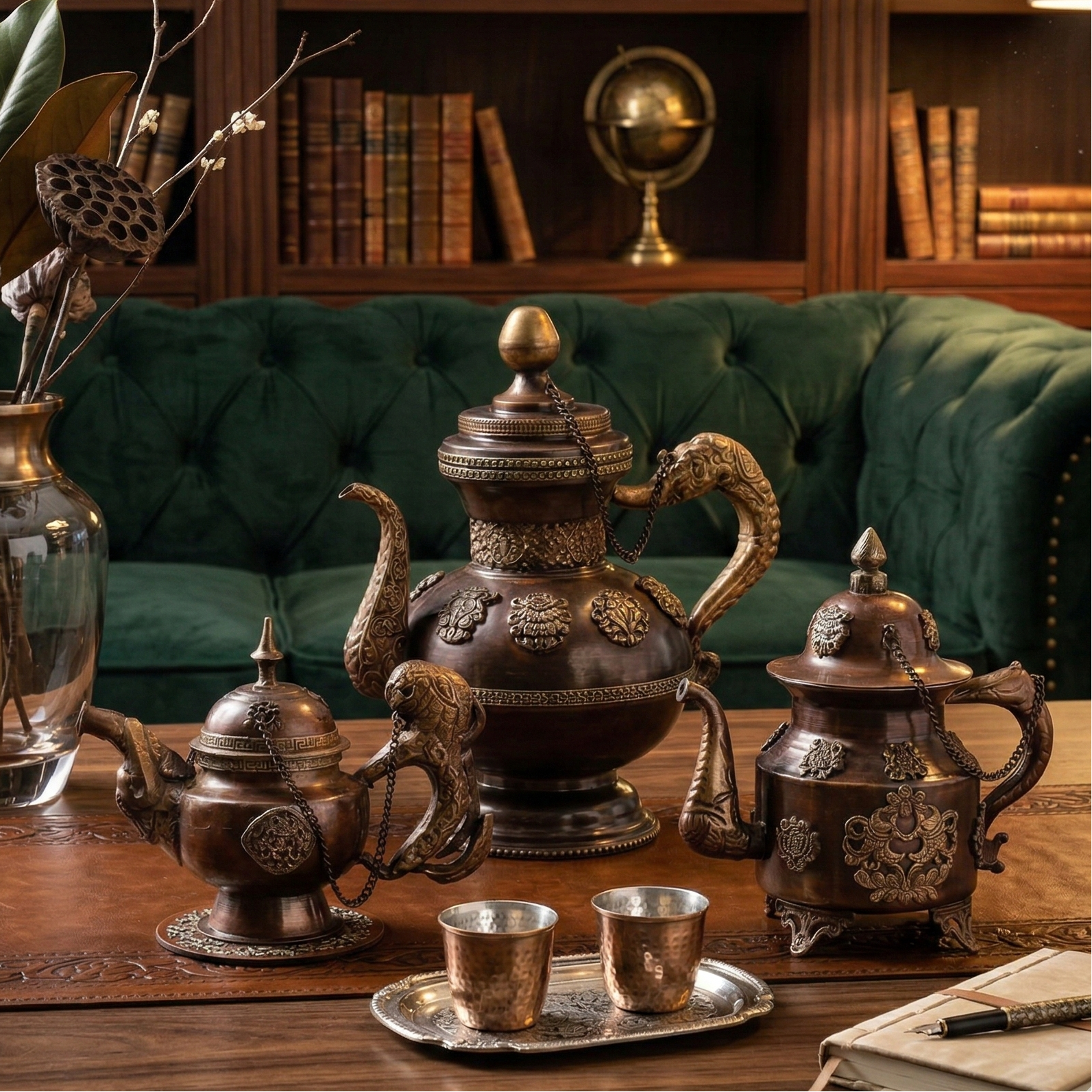 Antique Decorative Kettle (Single)