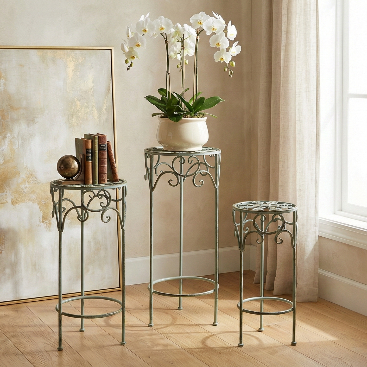 Olive Garden Round Decorative Tables (Set of 3)