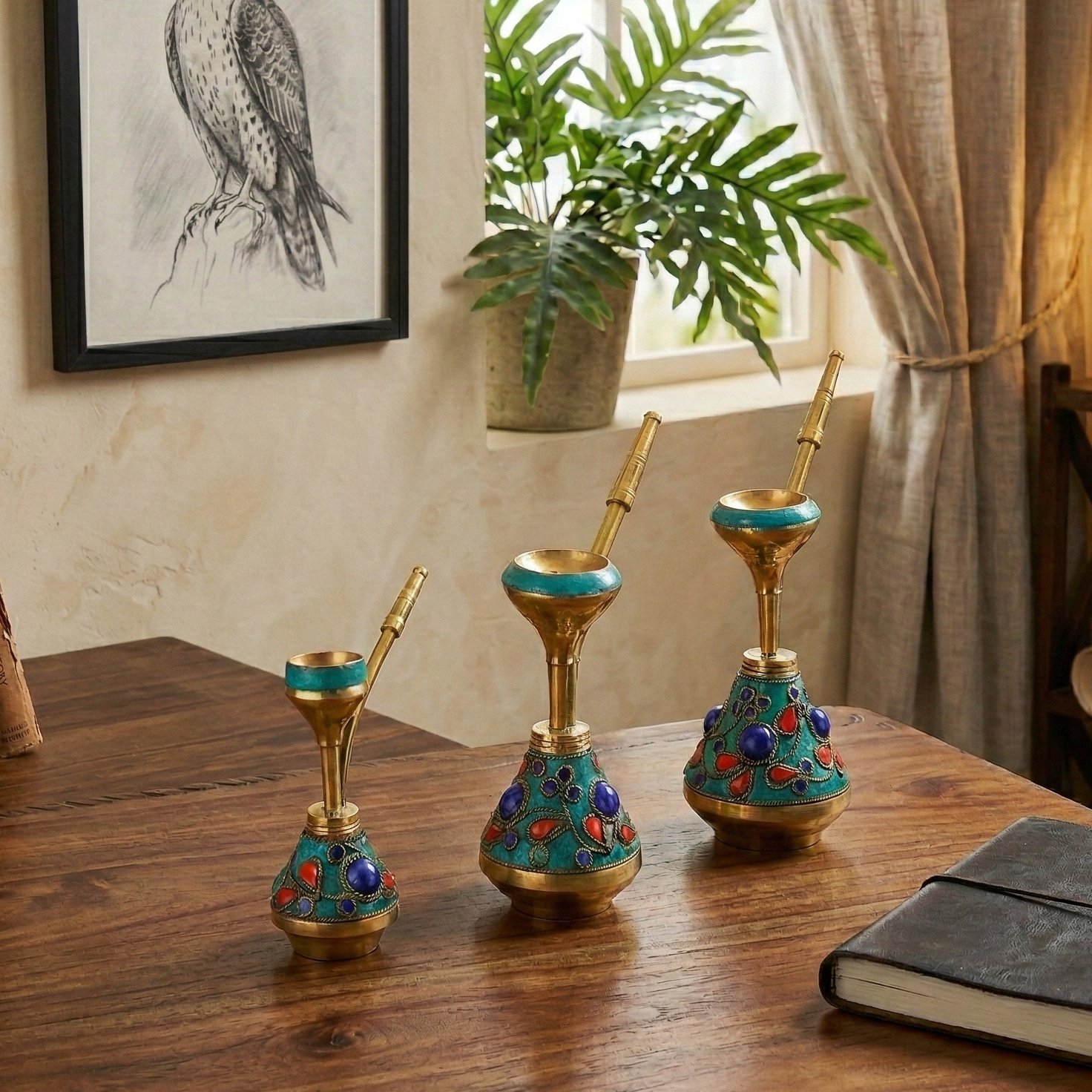 Decorative Hookah (set of 3)