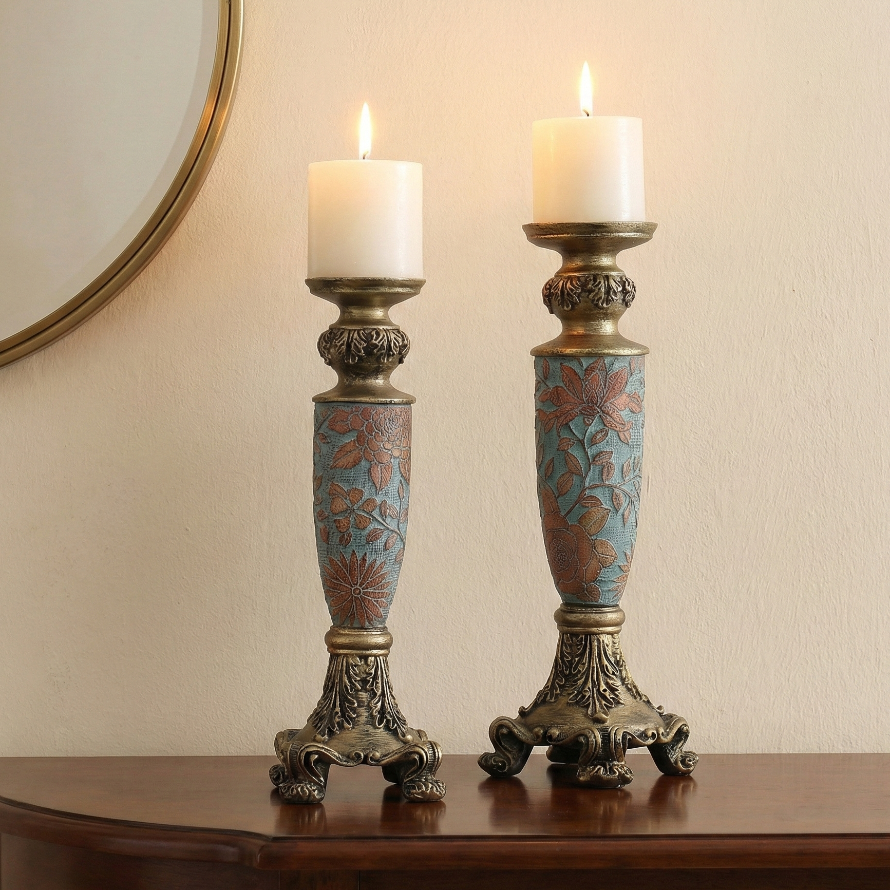 Tuscan Blue Candle Stand (Single)