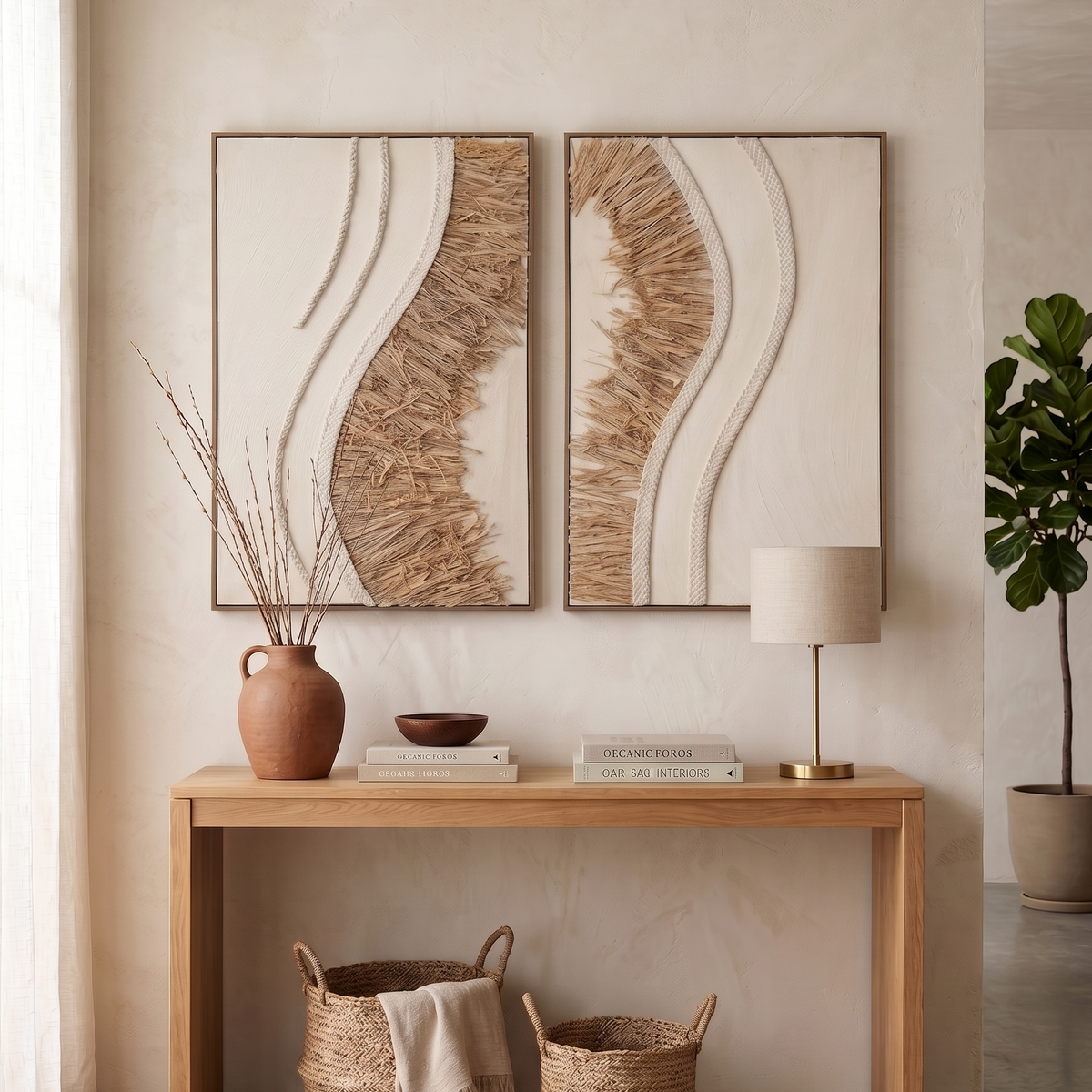 Dune Ripple Straw Canvas Art