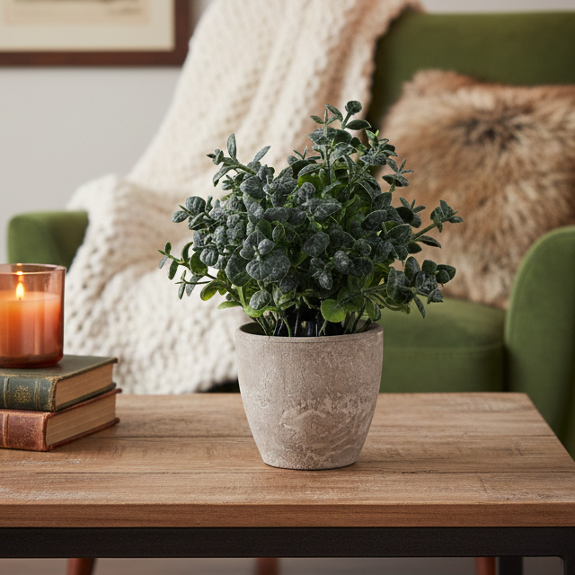 Faux Eucalyptus Bonsai Plant