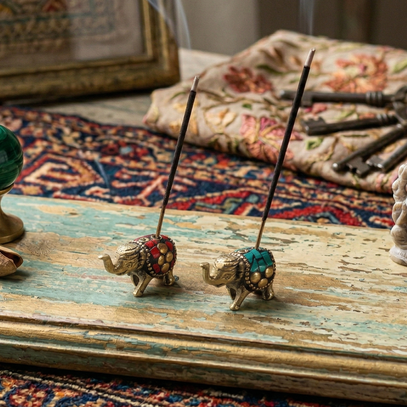 Tiny Elephants - Incense Holders (set of 2)