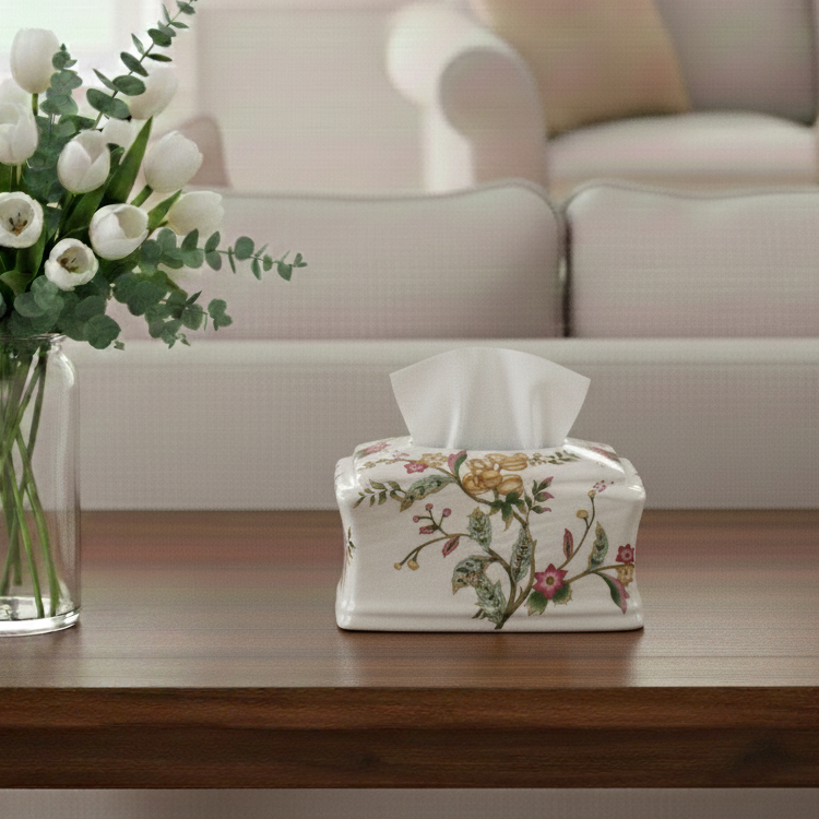 Yellow Regal Ceramic Tissue Box