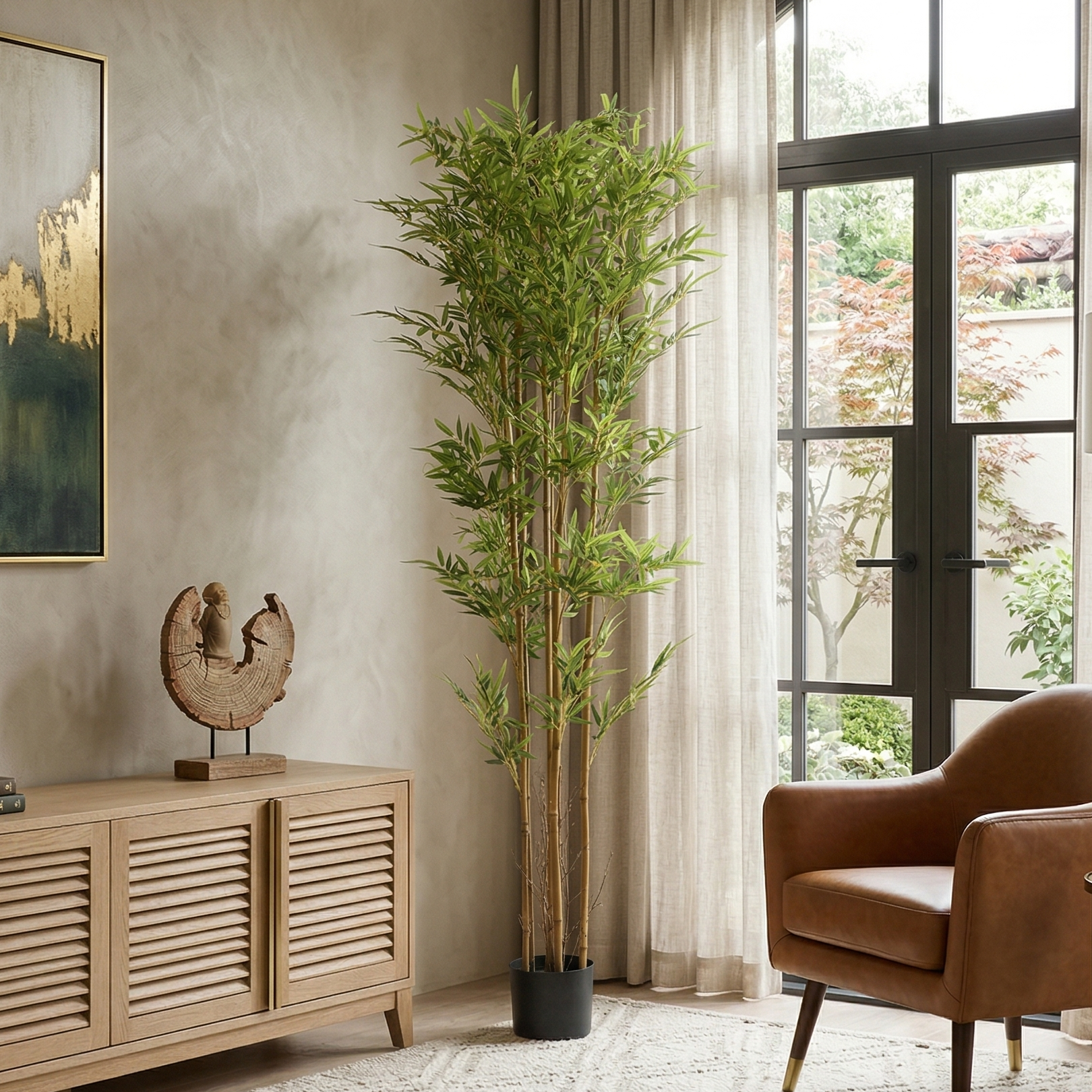 Green Bamboo Faux Plant (Tall)