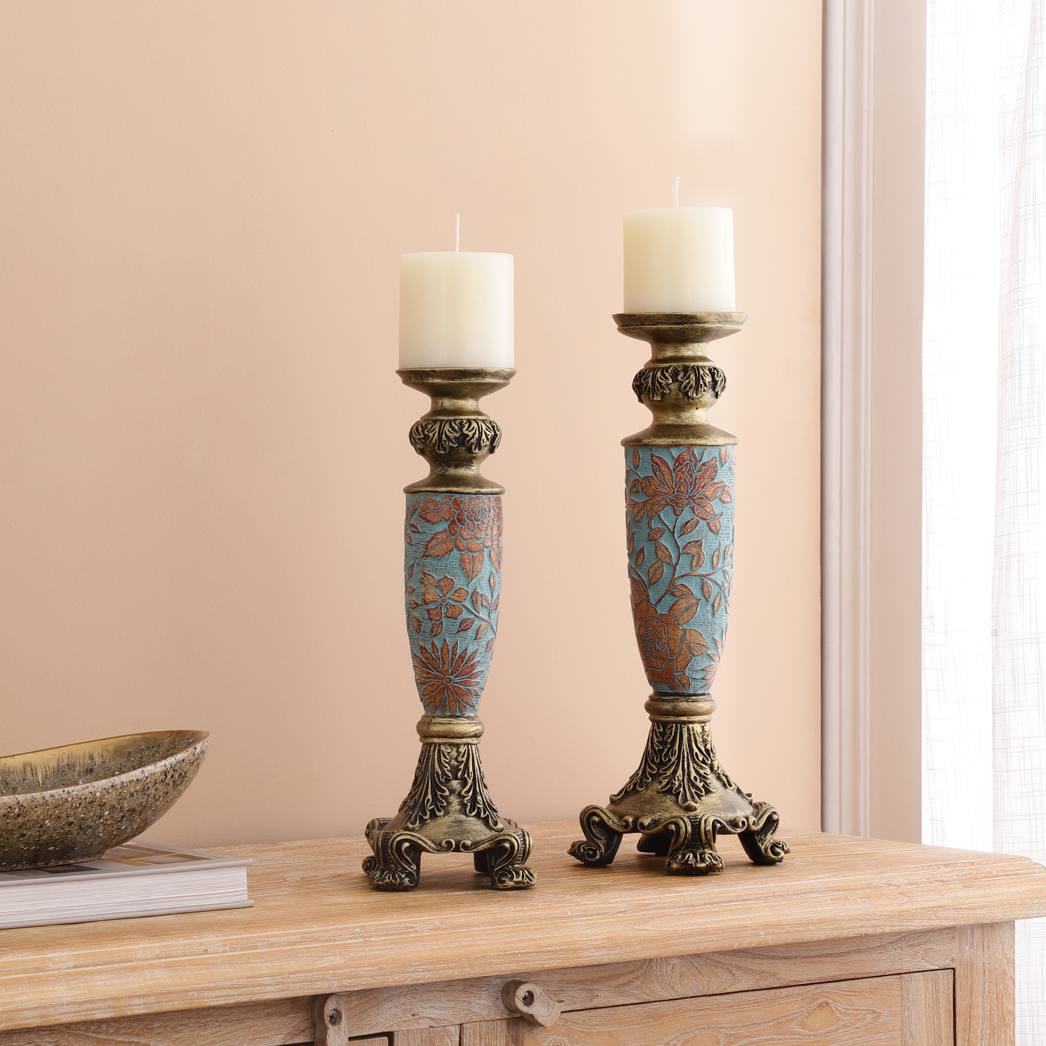 Tuscan Blue Candle Stand (Single)