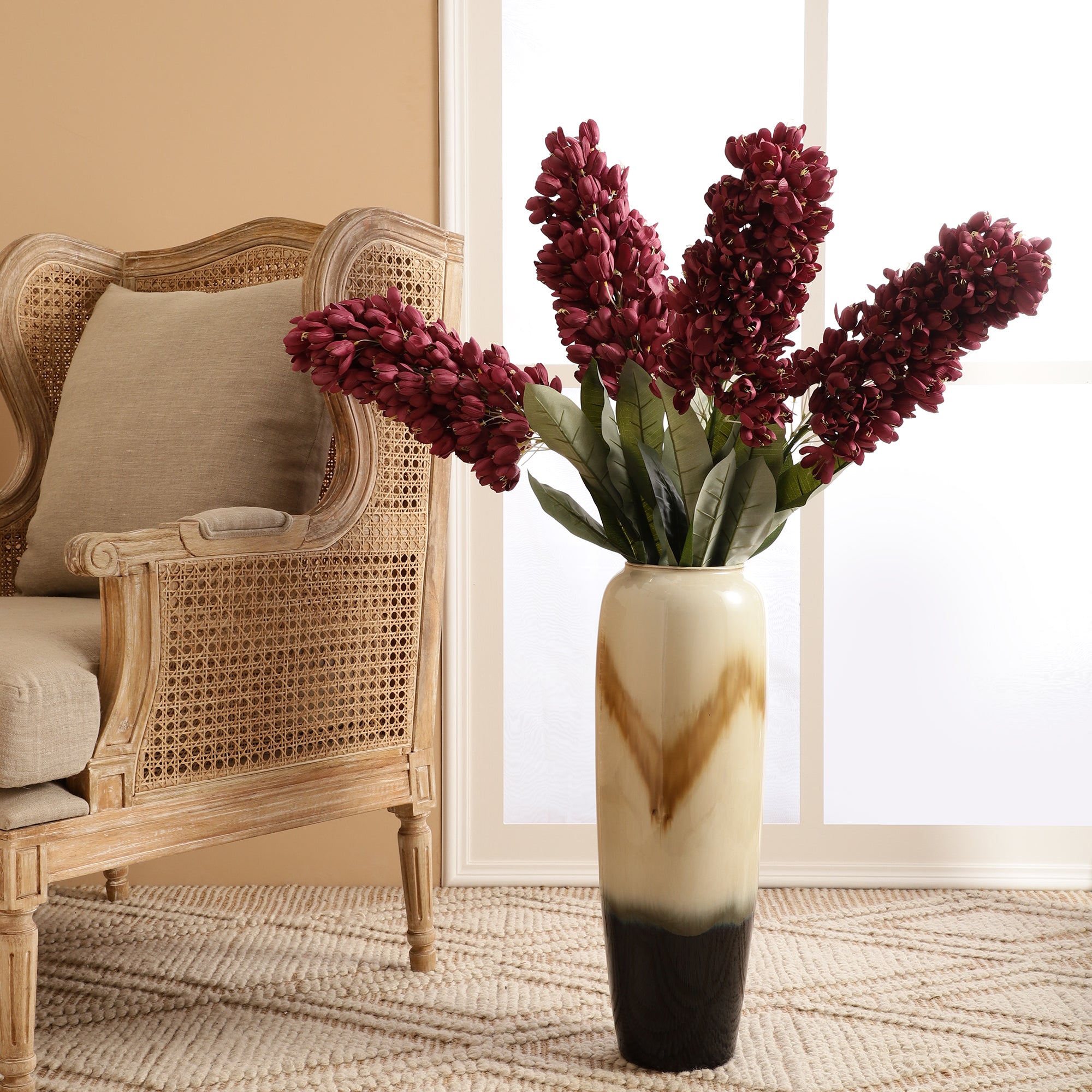 Mulberry Hyacinth Faux Flower Stick (Single)