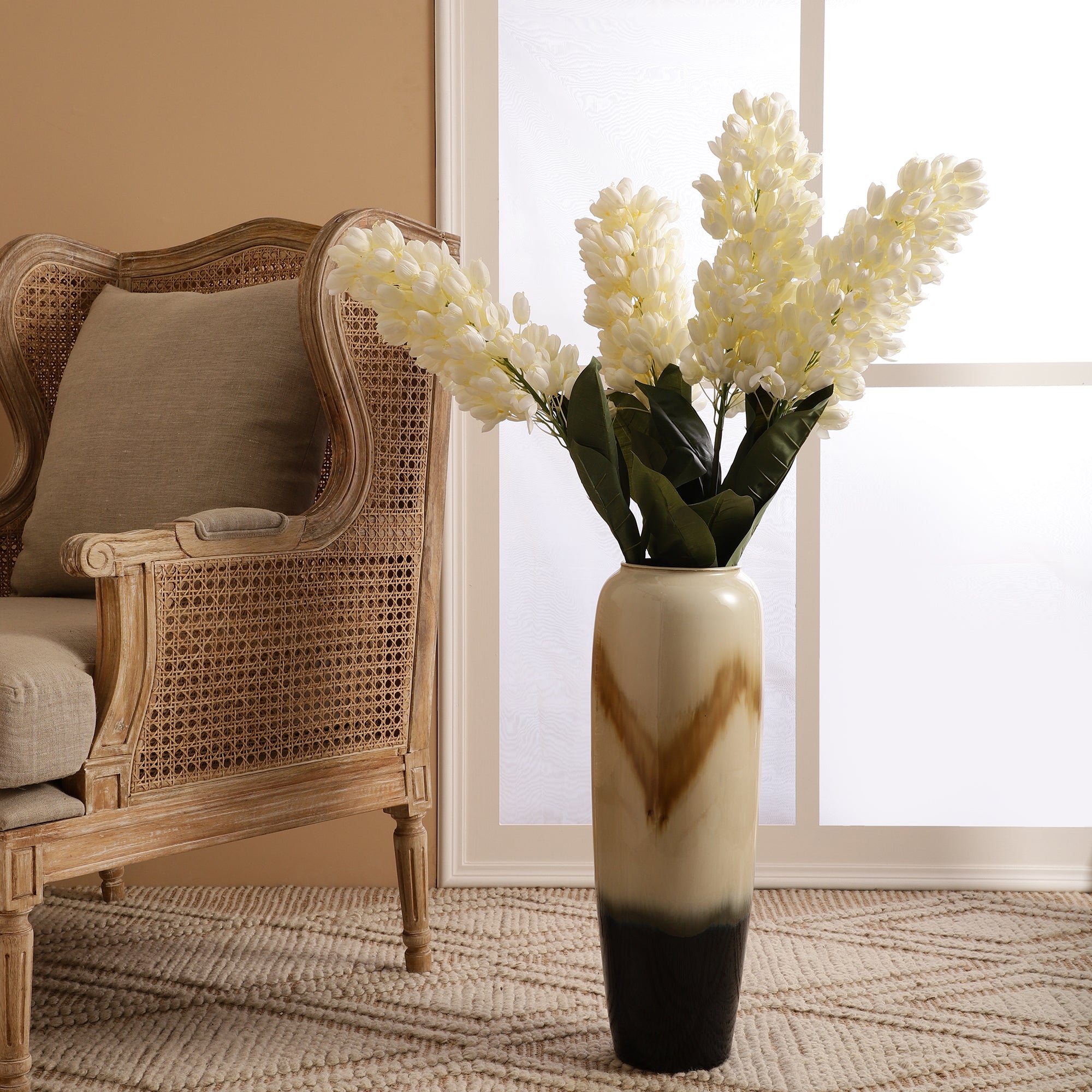 White Hyacinth Faux Flower Stick (Single)