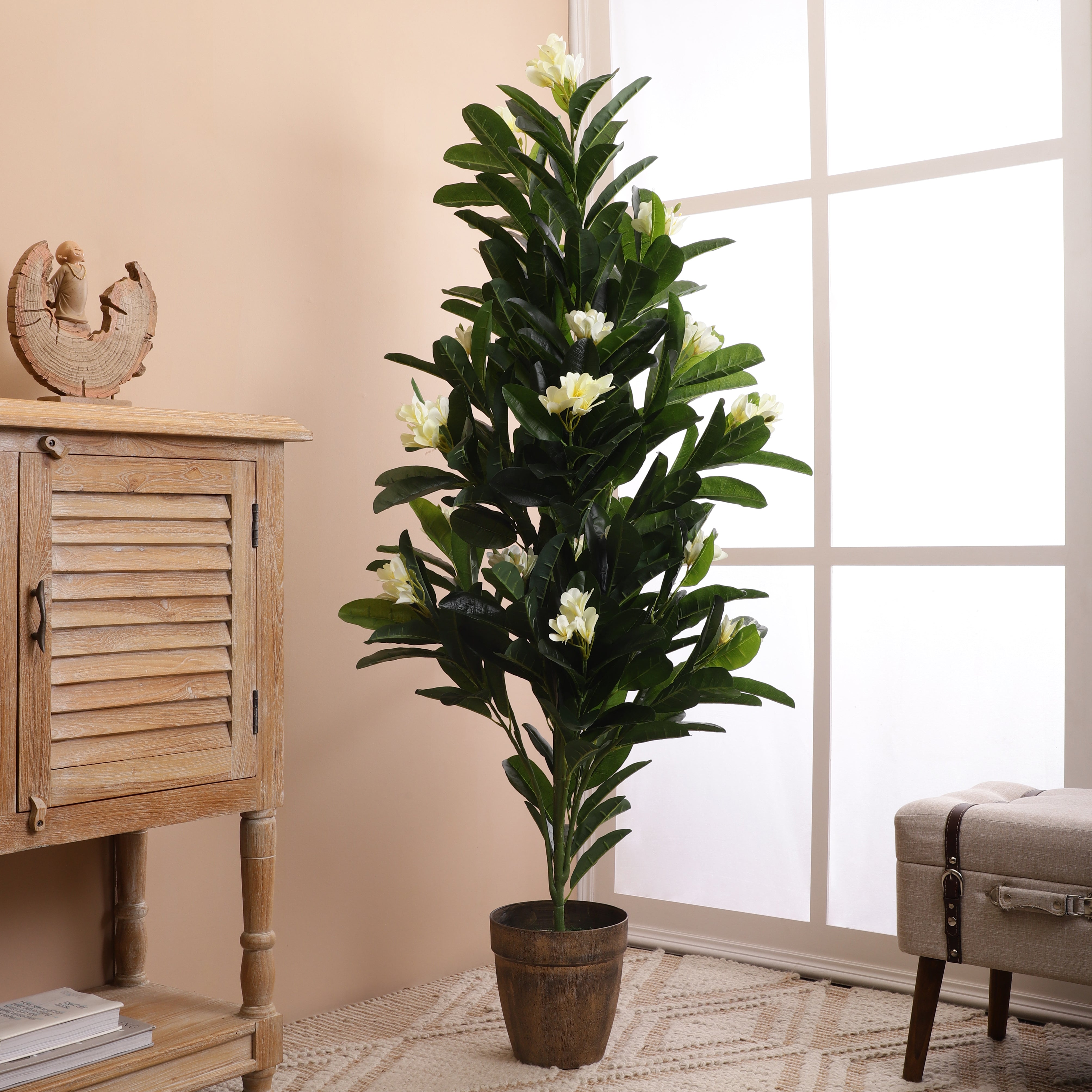 White Champa Faux Plant (Tall)