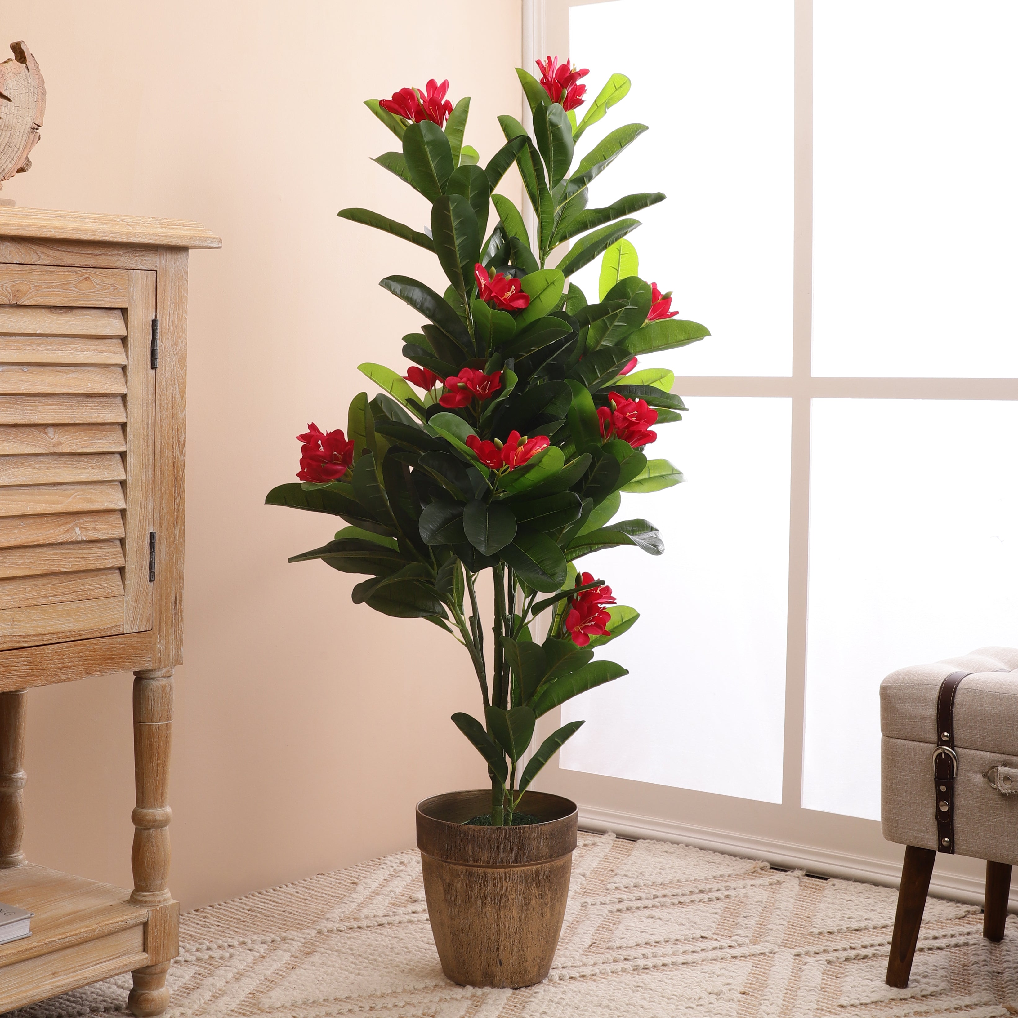 Red Champa Faux Plant