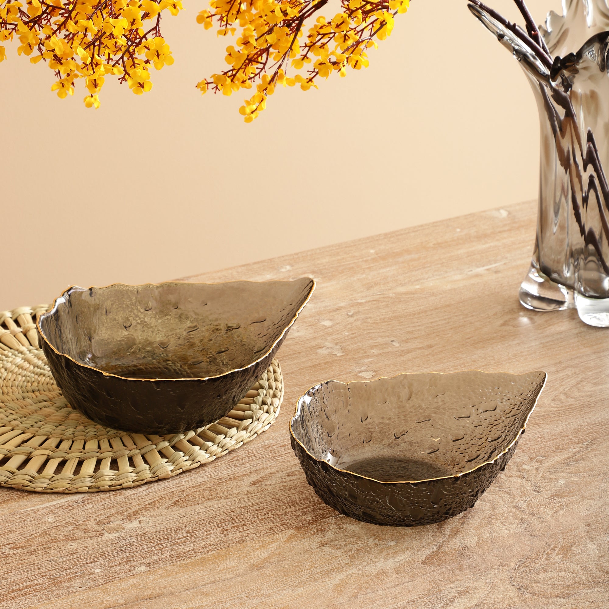 Midnight Maple Glass Bowl (Single)