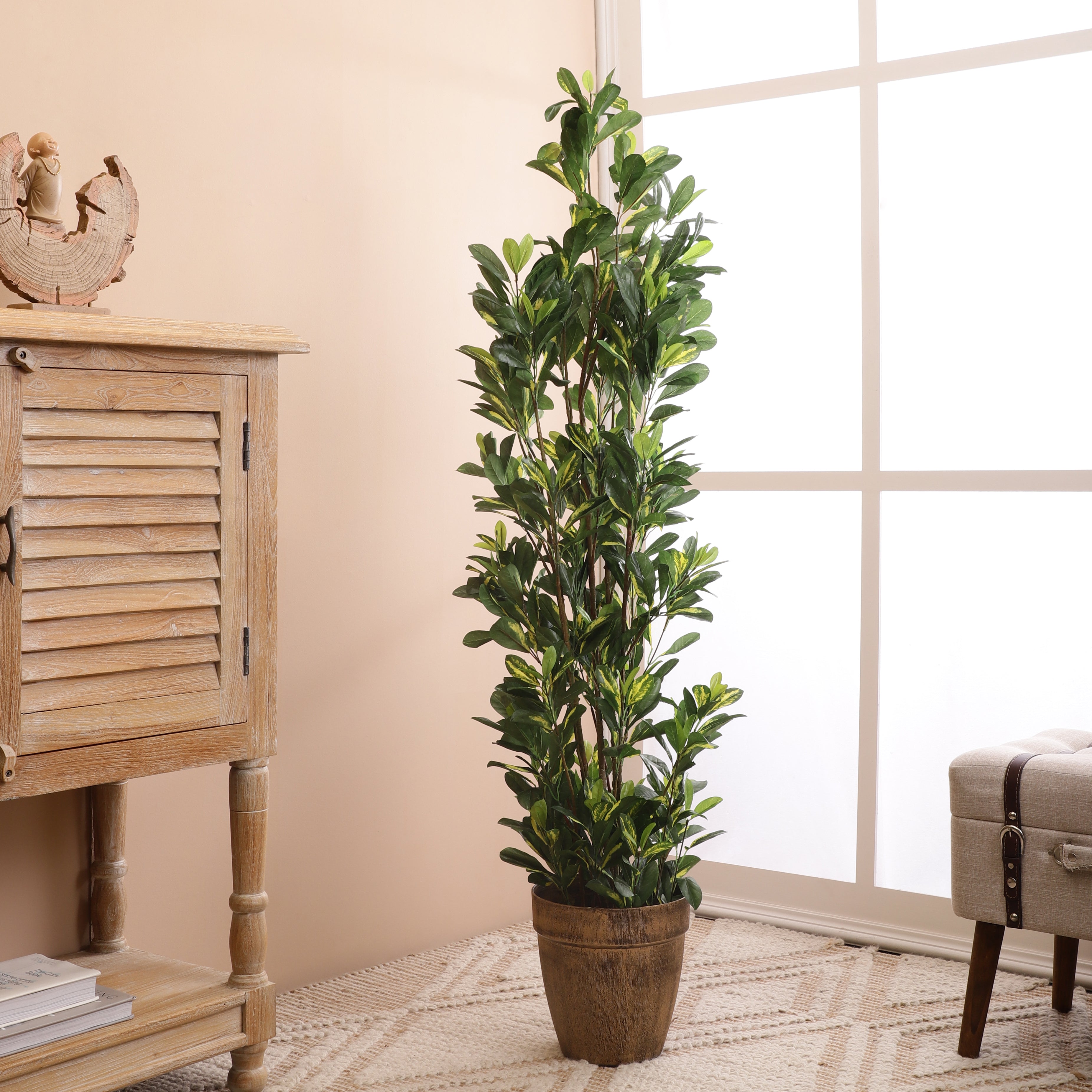 Schefflera Faux Plant (Dark Green)