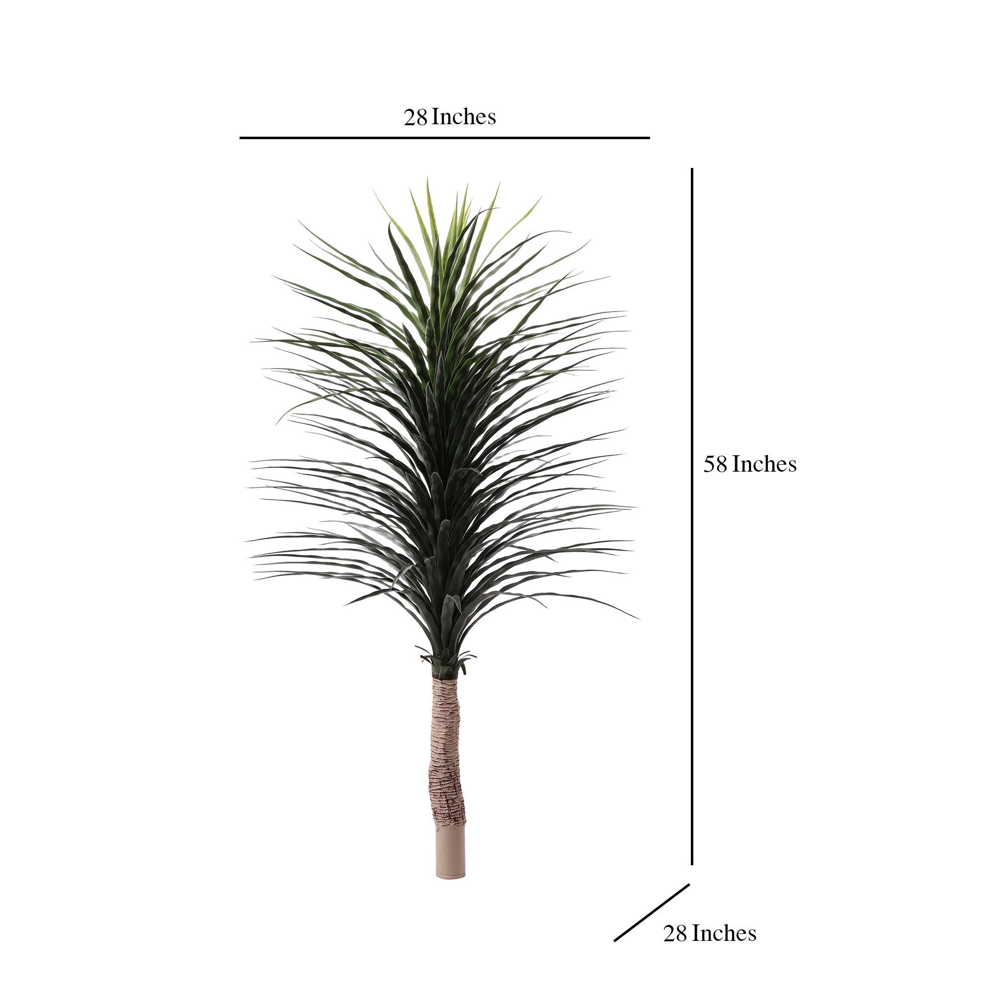 Porcupine Yucca Tall Faux Plant Without Pot