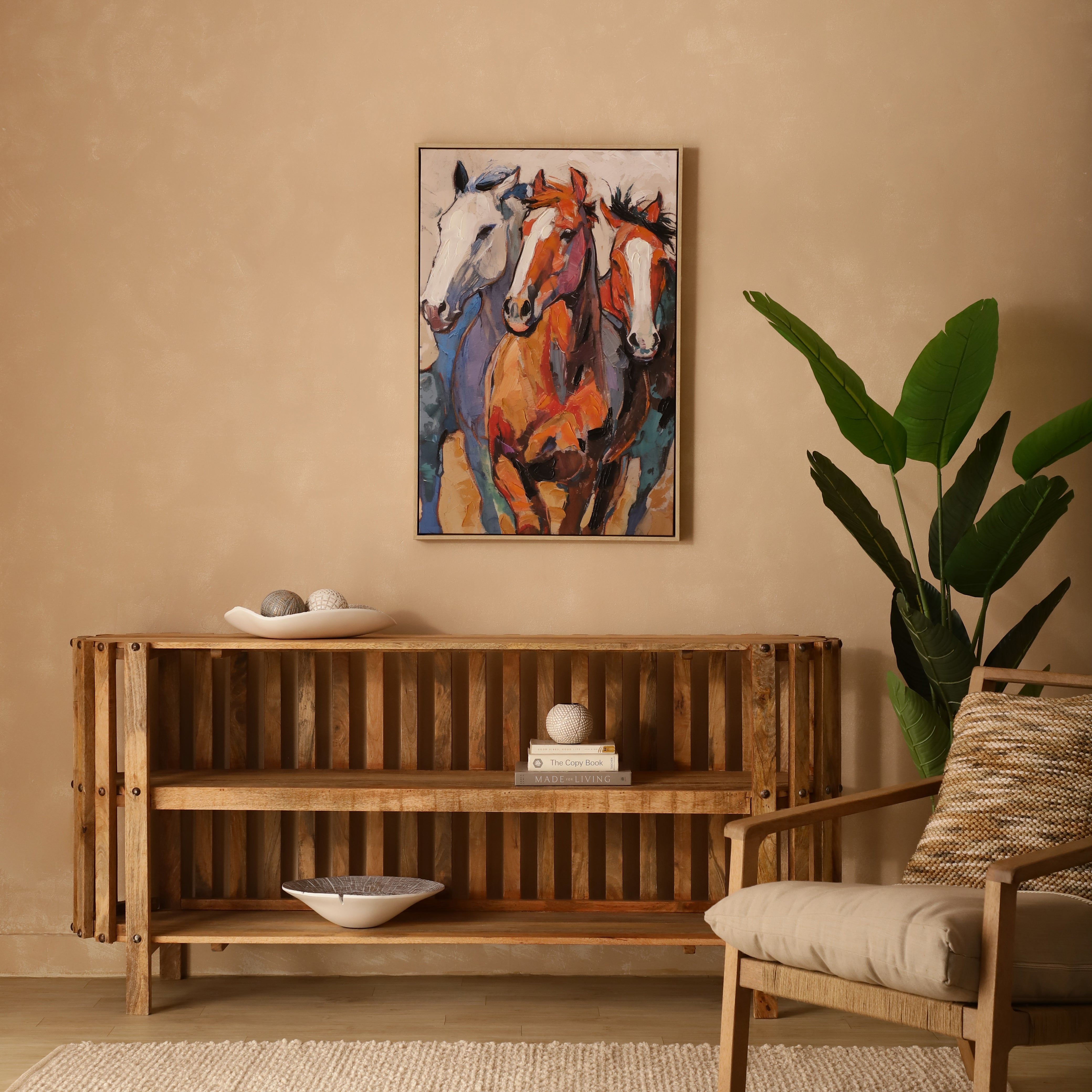Galloping Trio Oil Hand-Painted Canvas Art