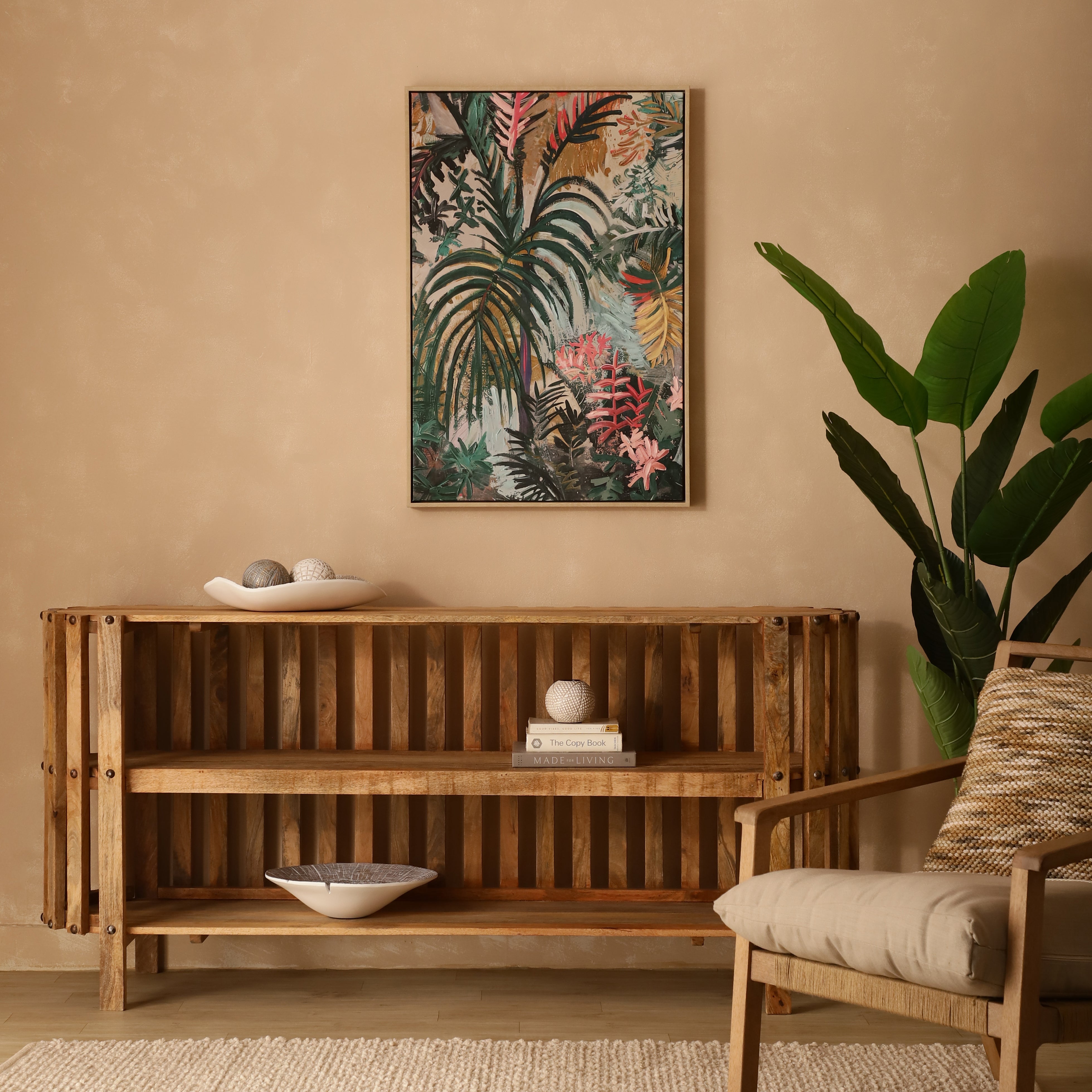 Tropical Harmony Hand-Painted Canvas Art