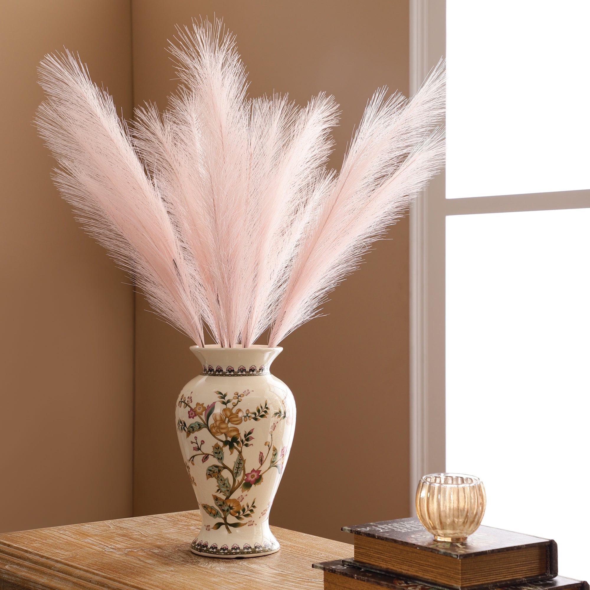 Blush Pink Faux Pampas Grass (Set of 5)
