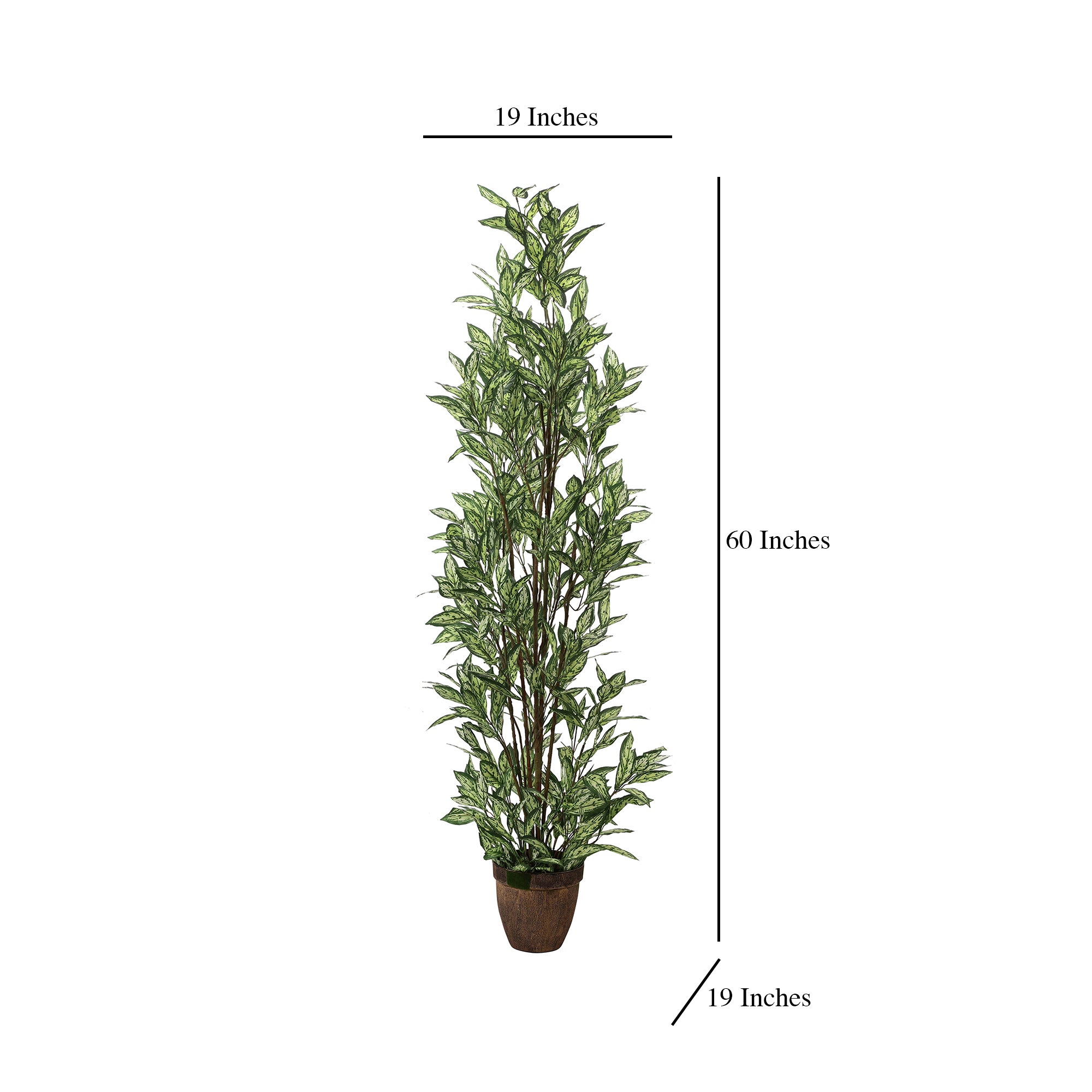 Dieffenbachia Faux Plant with Pot