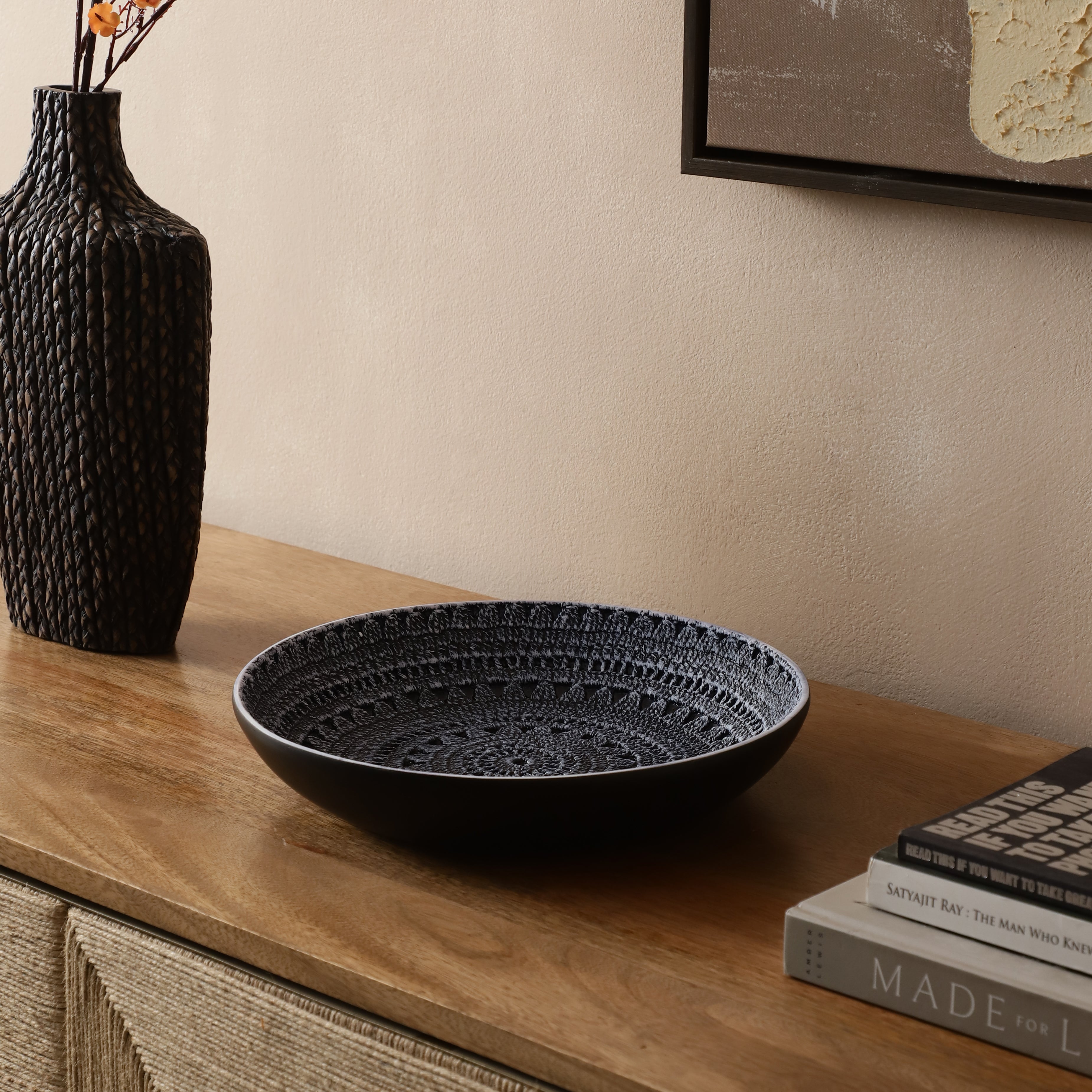 Crochella Textured Platter (Black)
