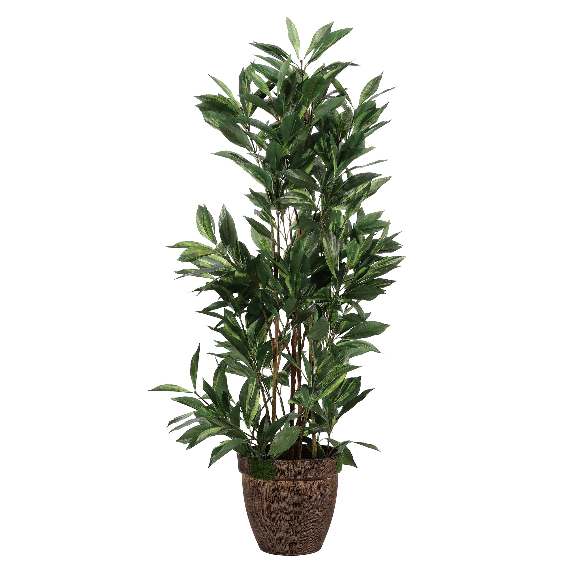 Green Dracaena Faux Plant with Pot (Medium)