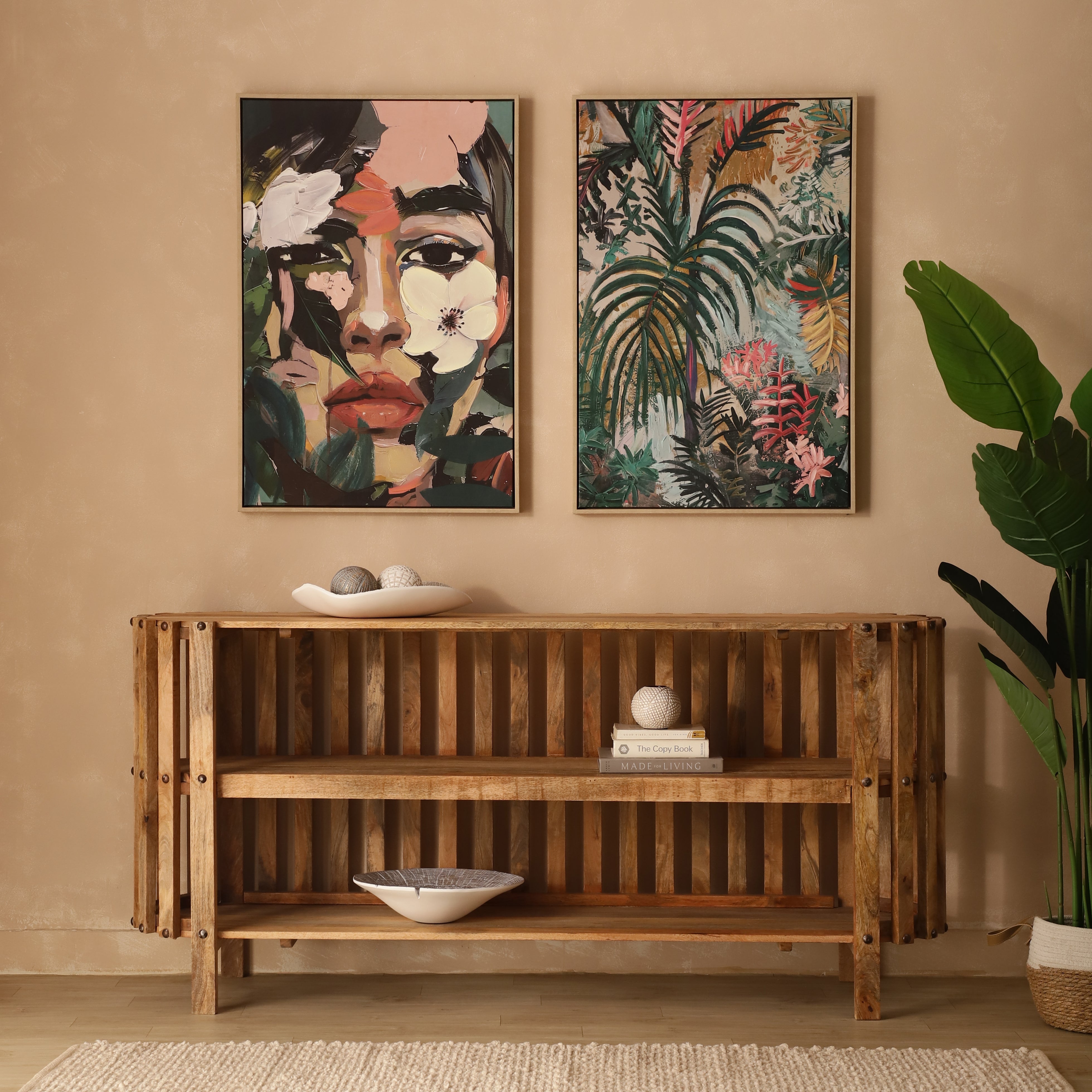 Dreamscape & Tropics Framed Canvas Art (Set of 2)