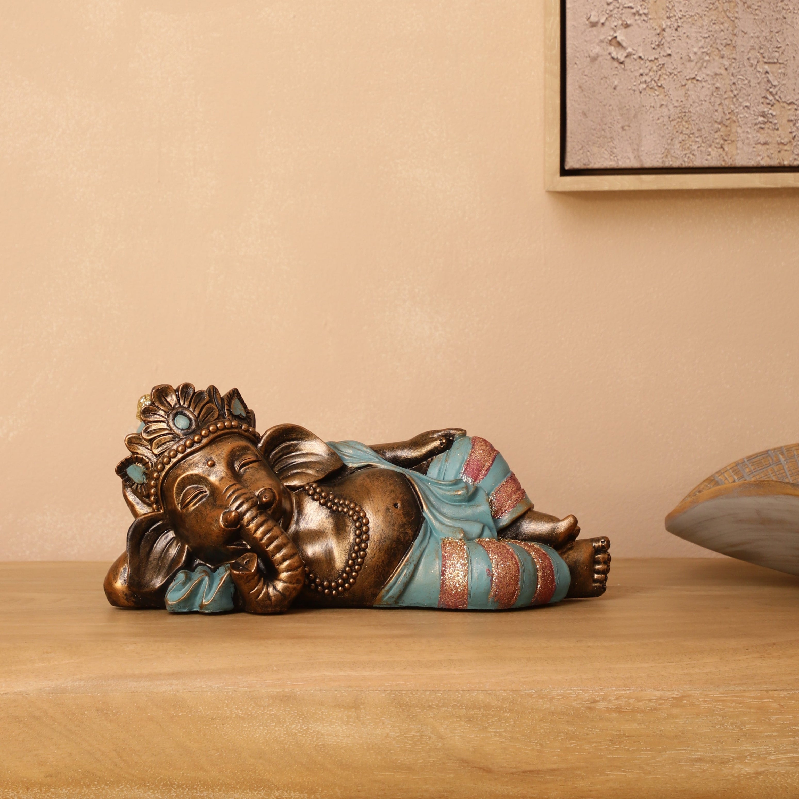 Resting Ganesha Sculpture