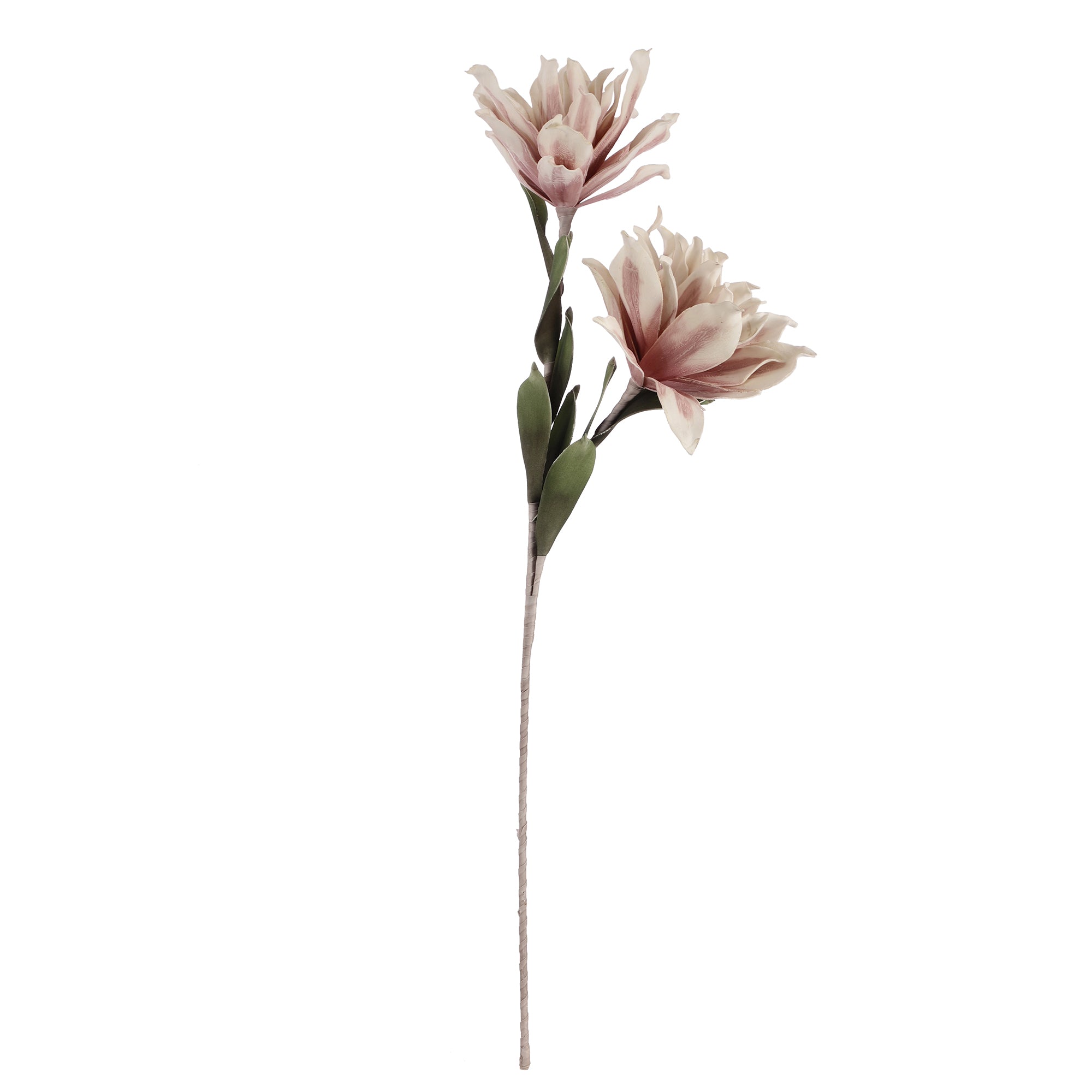 Mauve Magnolia Faux Flower Stick (Single)