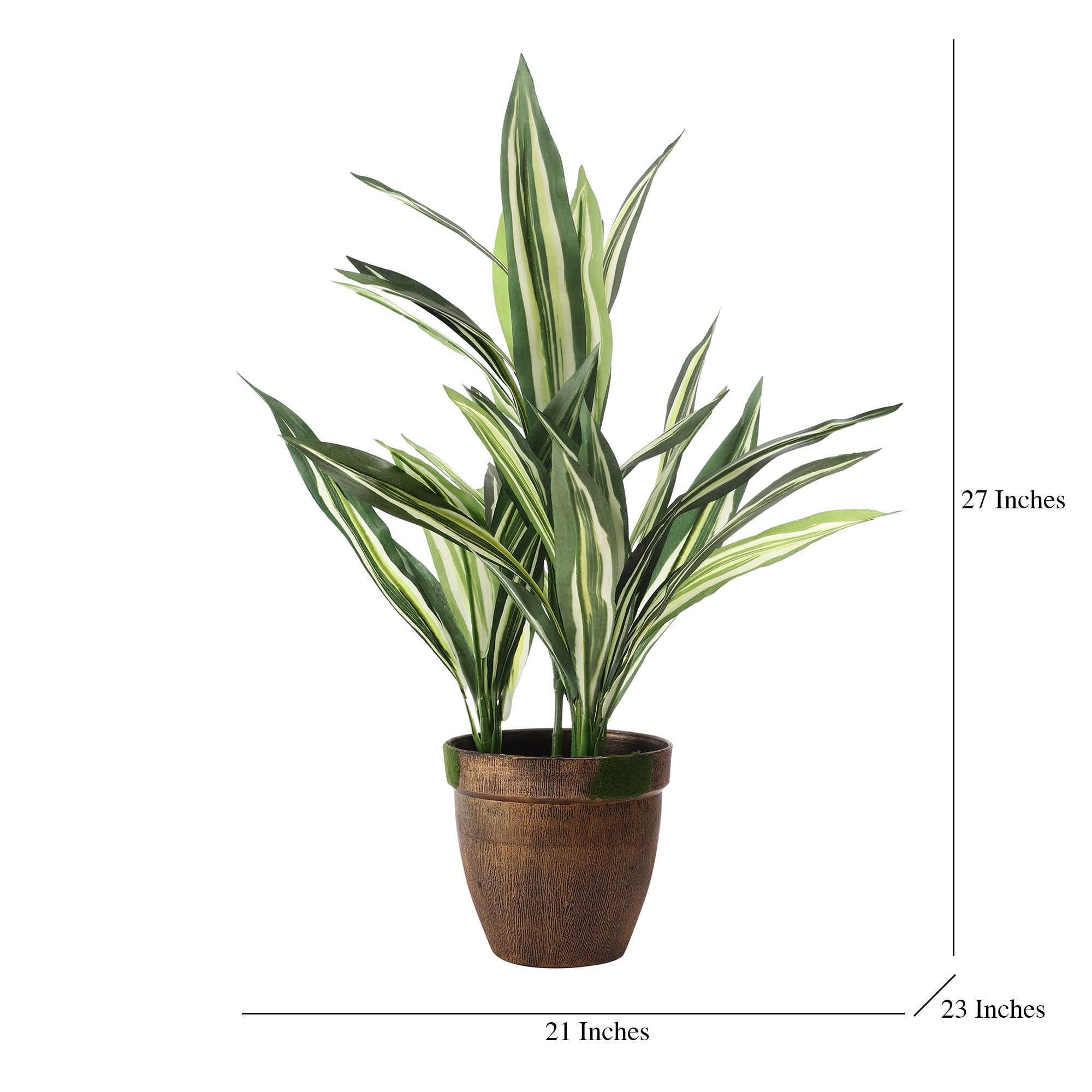 Striped Dracaena Faux Plant