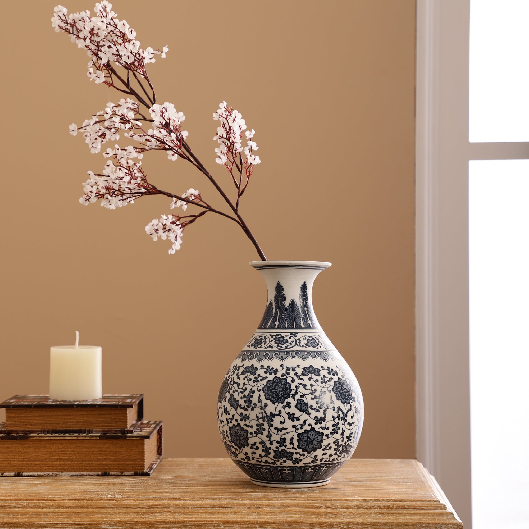 Gloriosa Blue Pottery Ceramic Vase