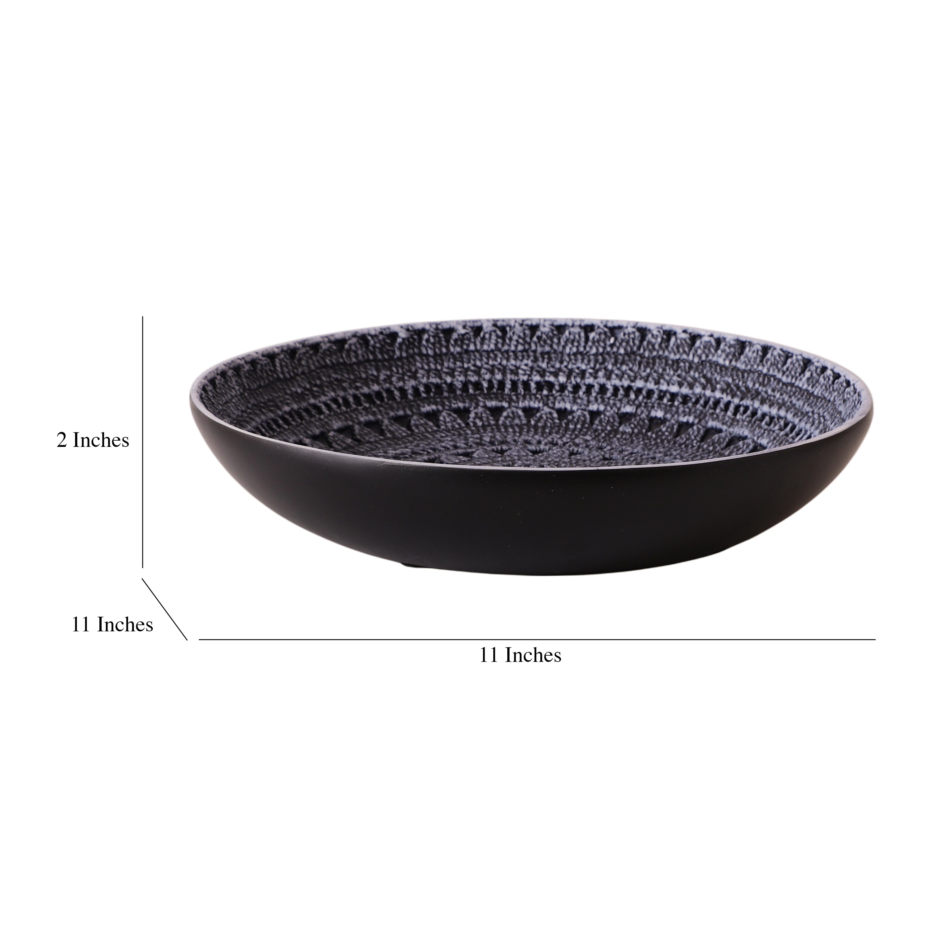 Crochella Textured Platter (Black)