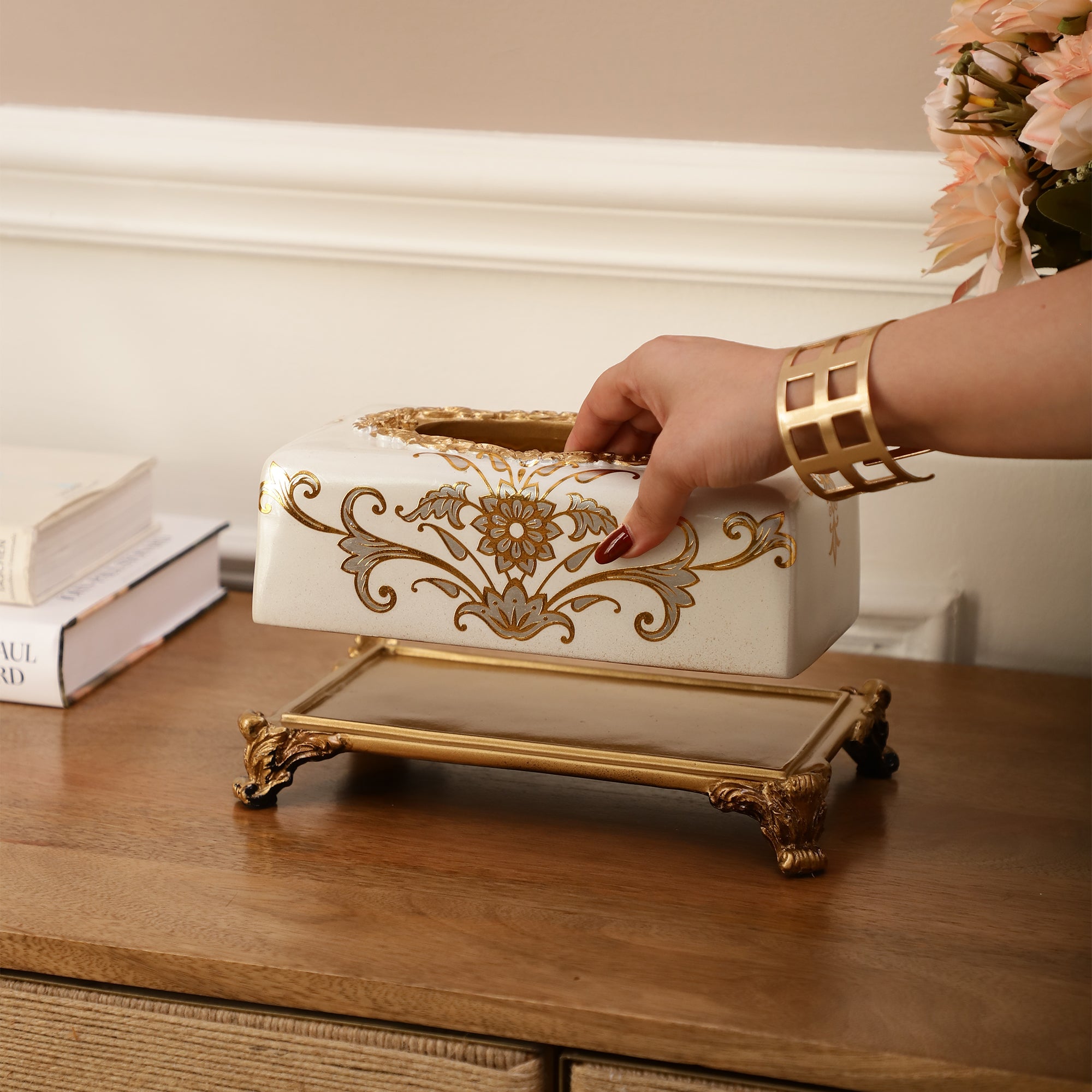 Ivory Luxe Tissue Holder