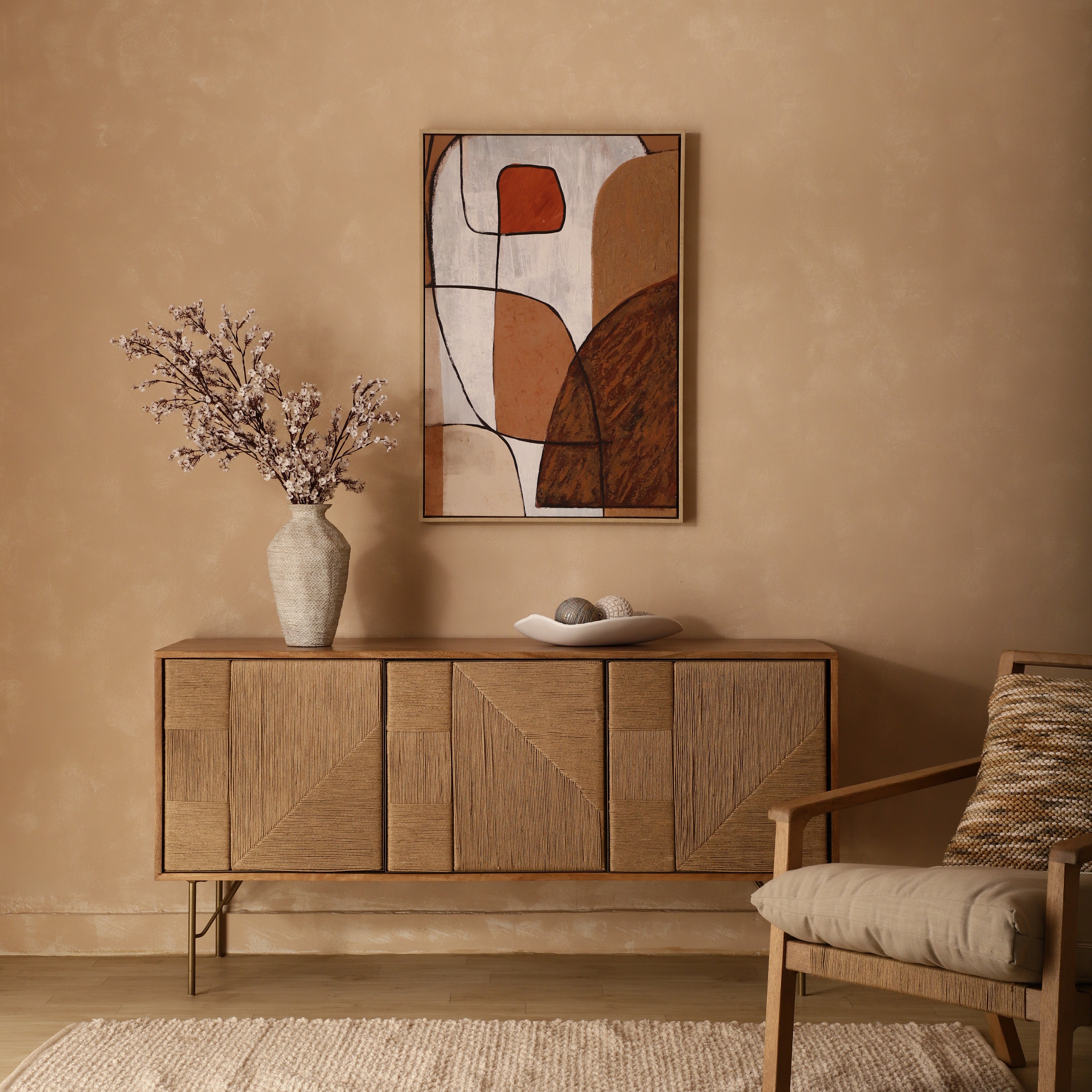 Wabi-Sabi Oil Hand-Painted Abstract Canvas Art