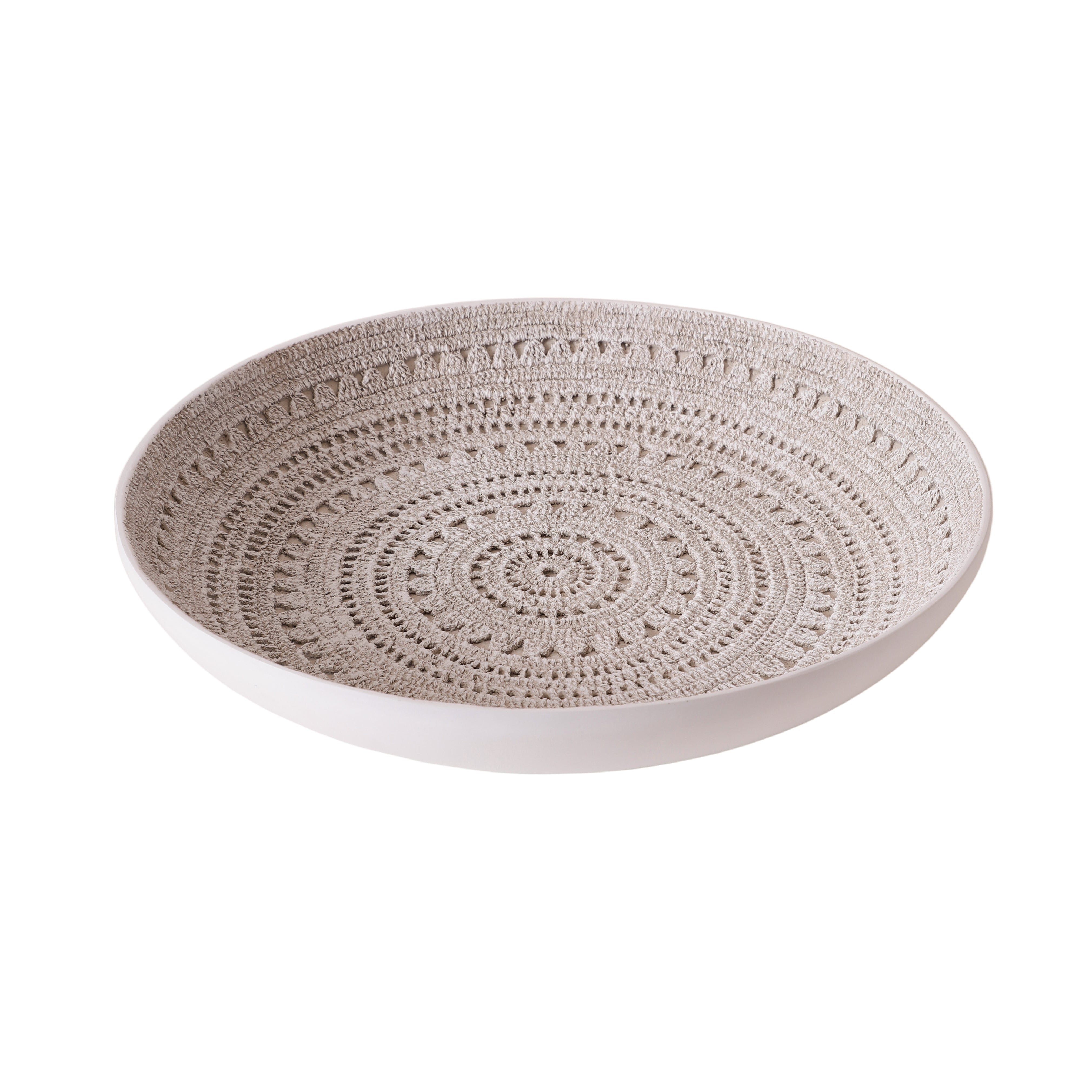 Crochella Textured Platter (White)