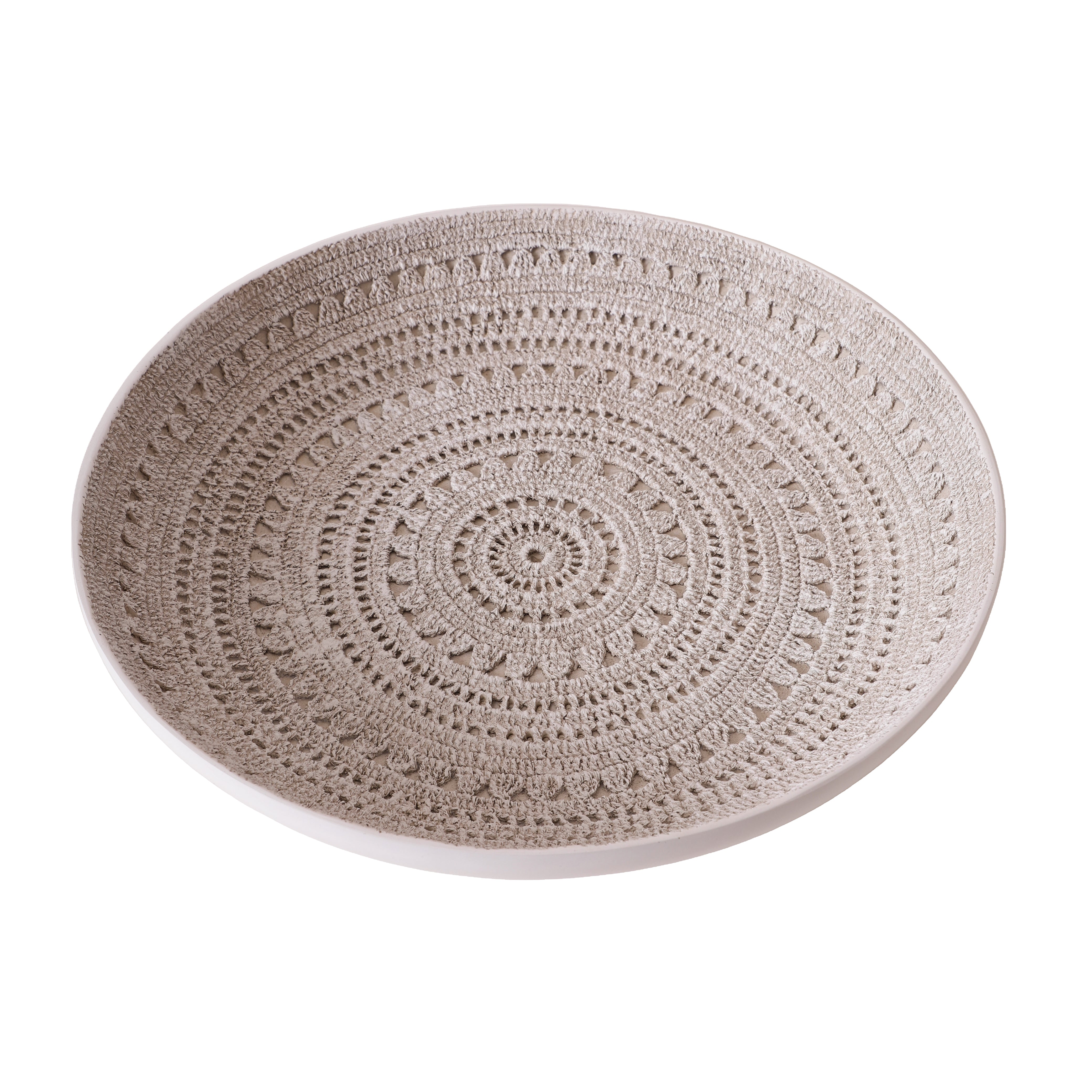 Crochella Textured Platter (White)