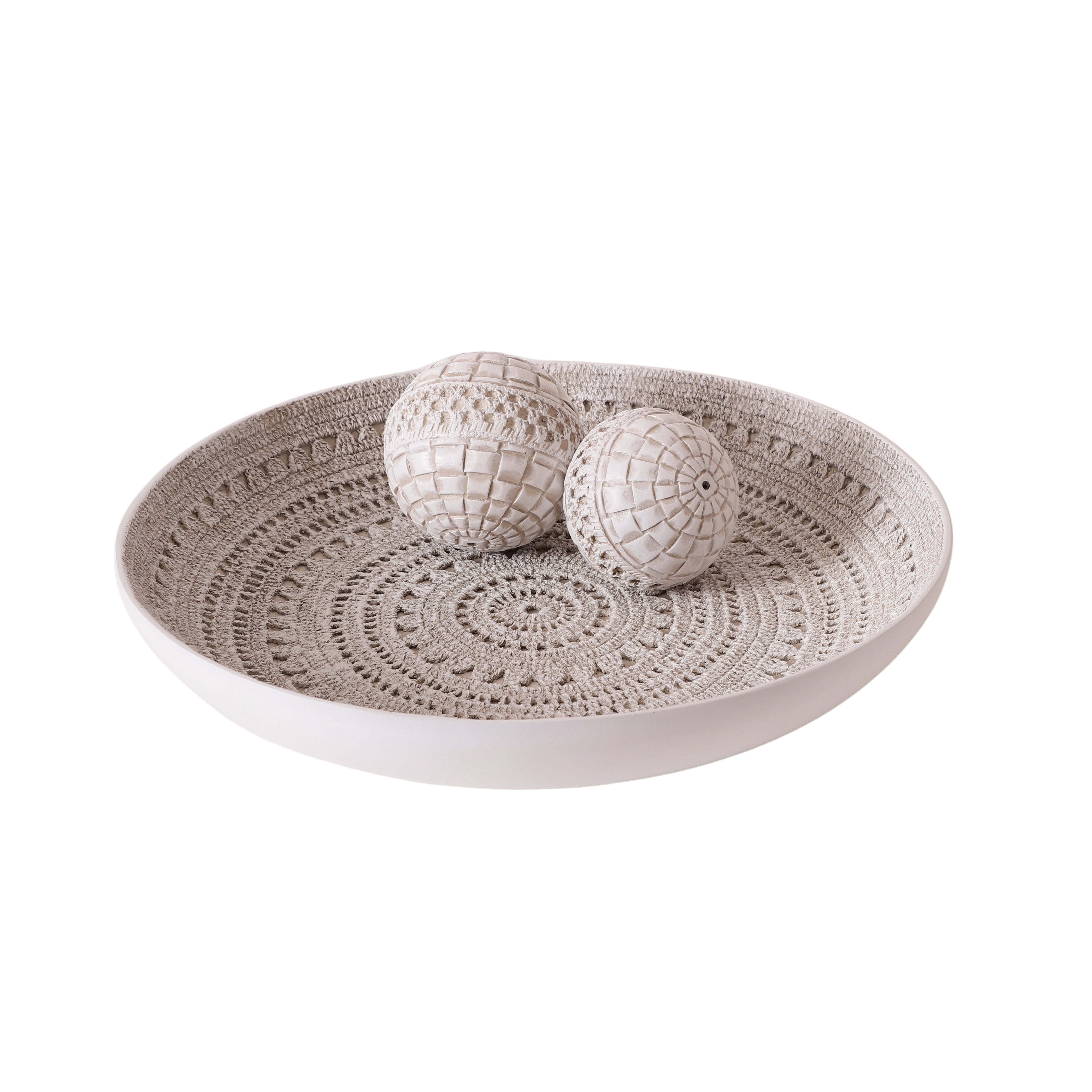 Crochella Textured Platter (White)